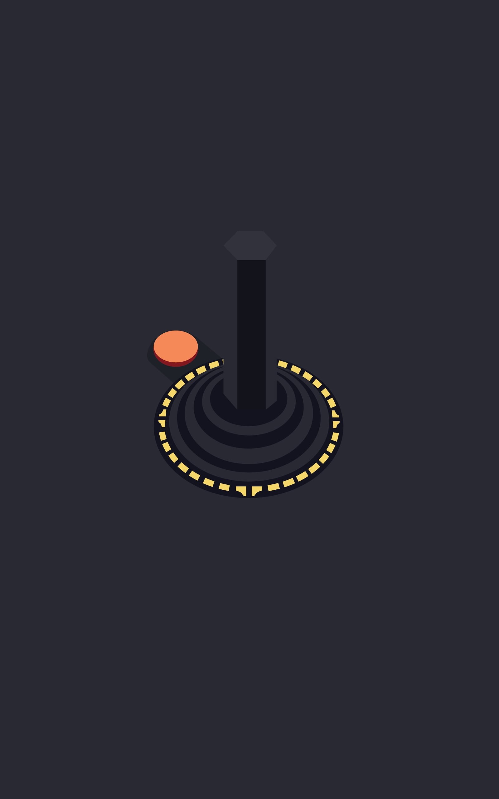 black background, yellow, 2K, black color, retro games, night, cut out, black, shape, minimalism, single object, equipment, lighting equipment, ornate, Phone HD Wallpaper