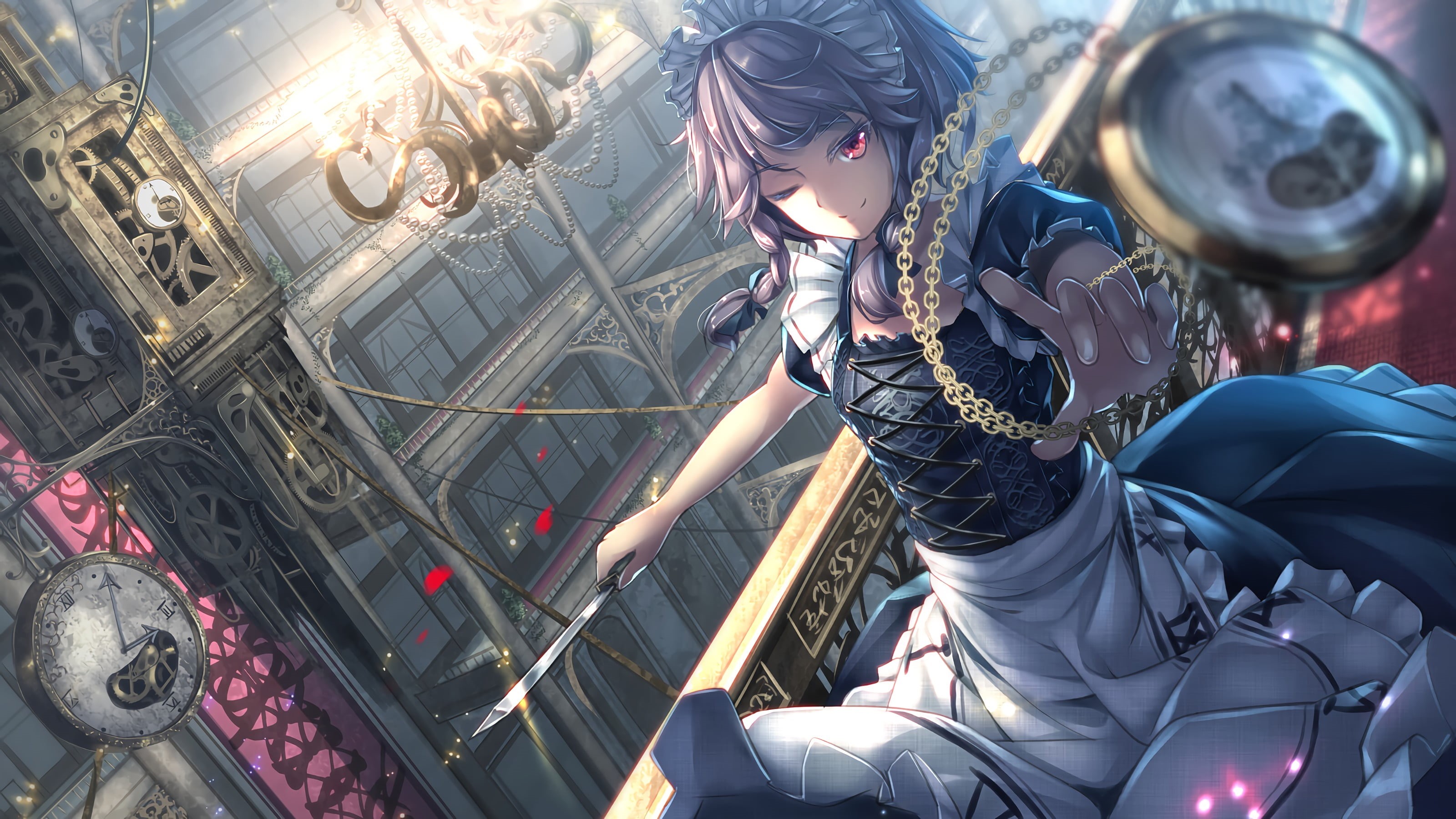 one person, izayoi, mode of transportation, men, anime, metal, protection, clothing, transportation, standing, three quarter length, technology, illustration, HD Wallpaper