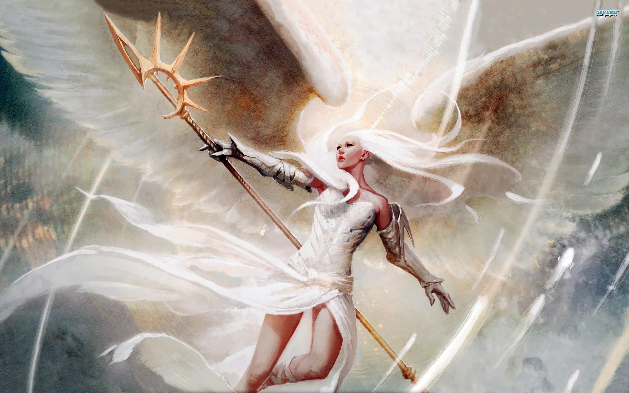 angel, one person, creativity, digital composite, dress, 2K, hairstyle, beautiful people, mystery, Magic: The Gathering, young adult, beautiful woman, HD Wallpaper