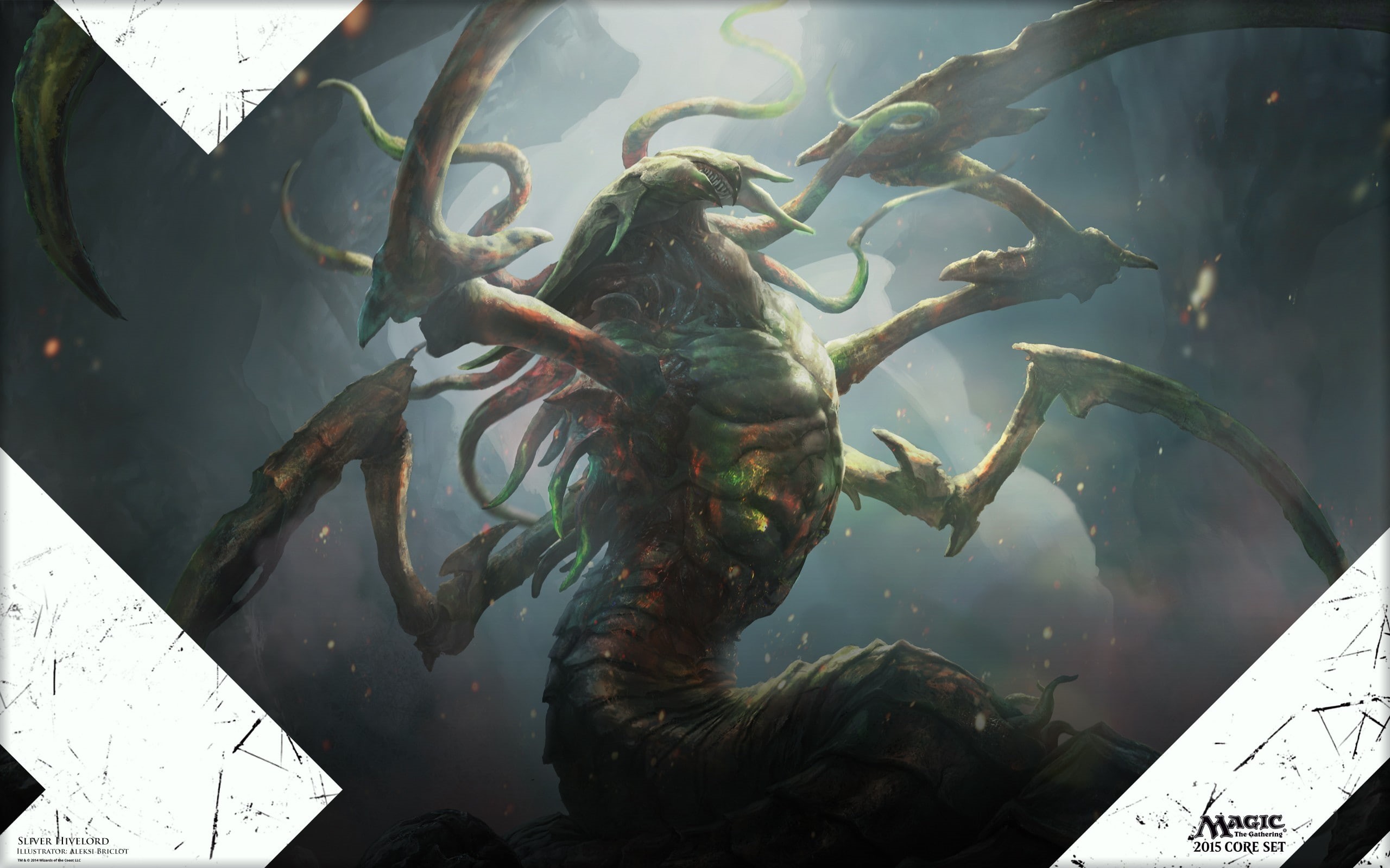 magic, Sliver Hivelord, 2K, Aleksi Briclot, Magic: The Gathering, HD Wallpaper