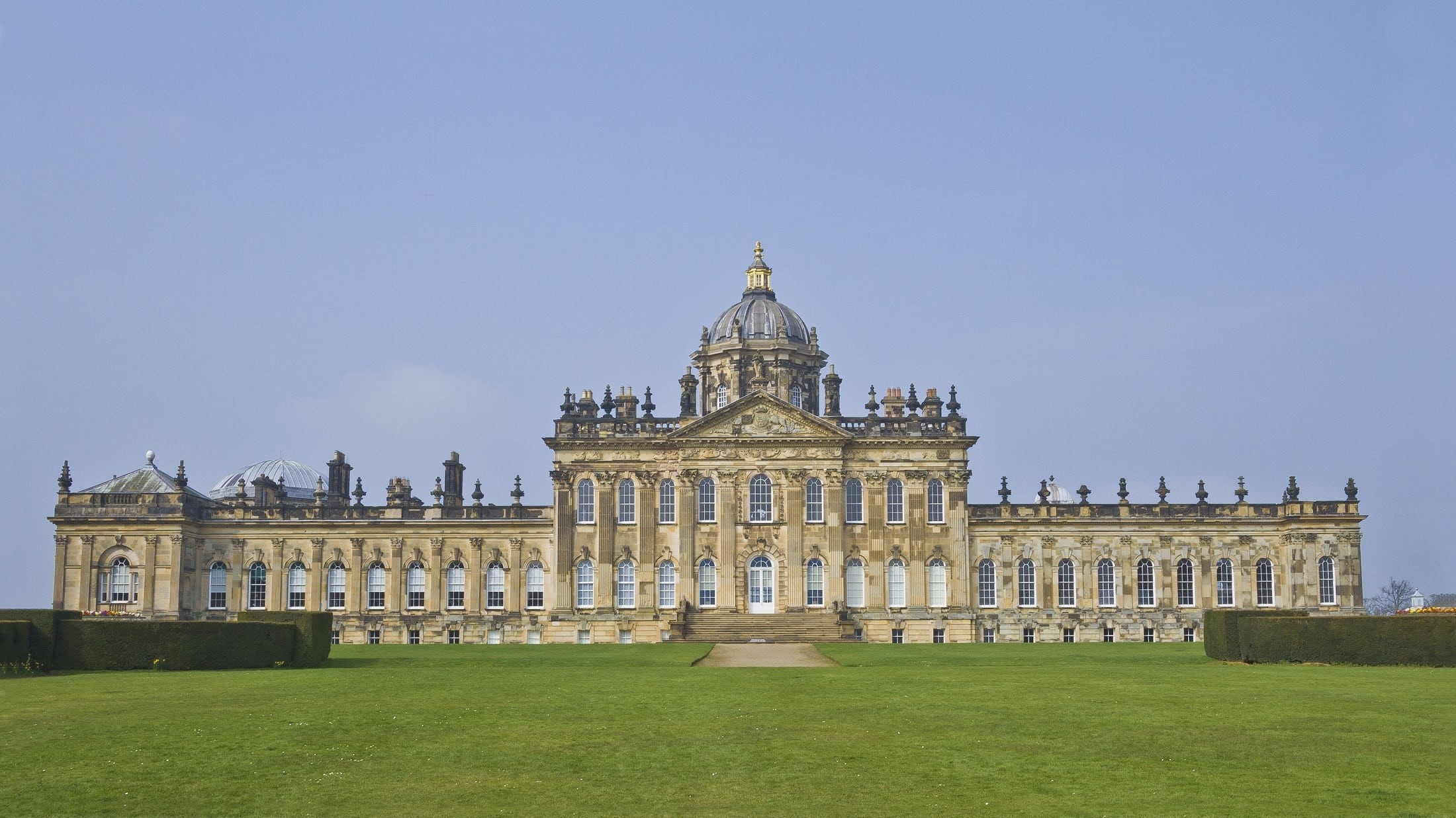 tourism, heritage, country home, the past, 18th century, building, building exterior, residence, grass, attraction, city, north yorkshire, brown, government, HD Wallpaper