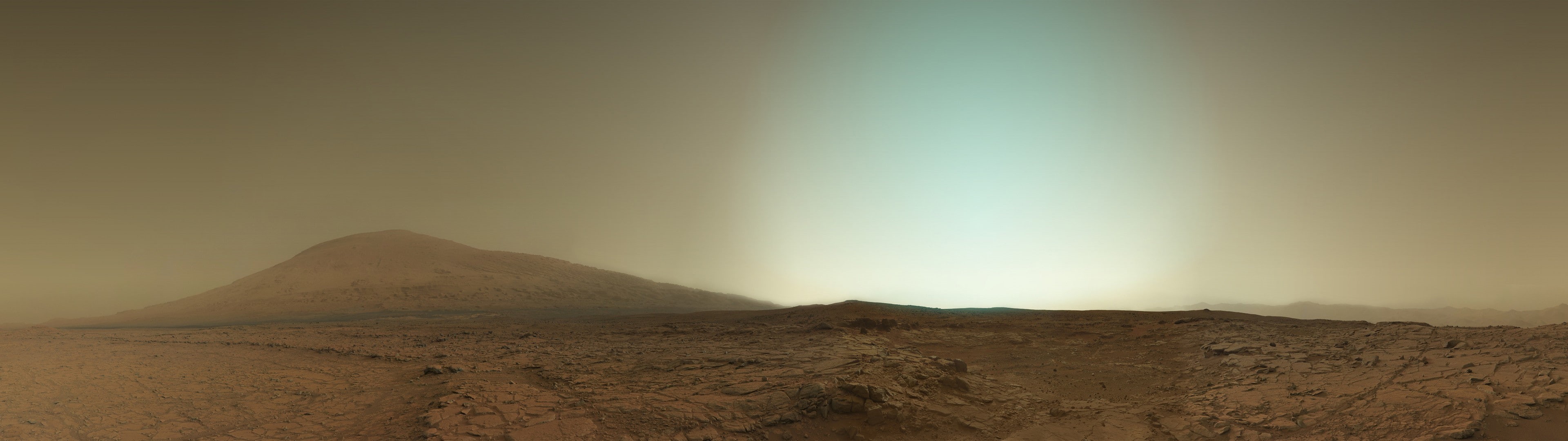 Curiosity, multiple display, planet, digital art, sky, Mars, space, NASA, 4K, HD Wallpaper