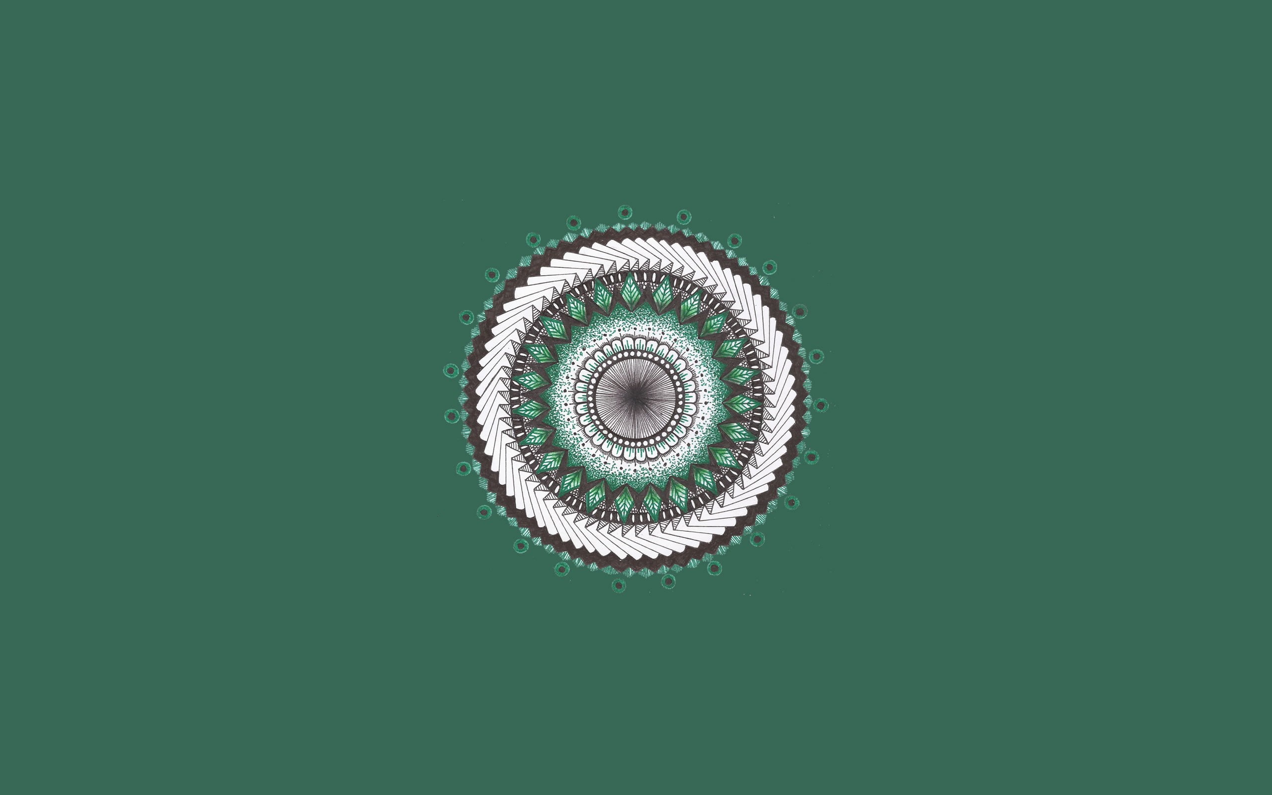 mandala, traditional art, simple background, ink, Colors (Album), artwork, drawing, 2K, simple, HD Wallpaper