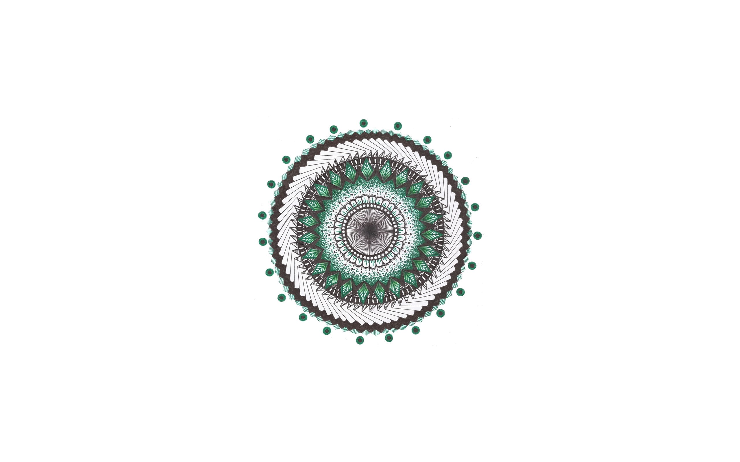2K, mandala, ink, Colors (Album), simple background, drawing, simple, artwork, traditional art, HD Wallpaper