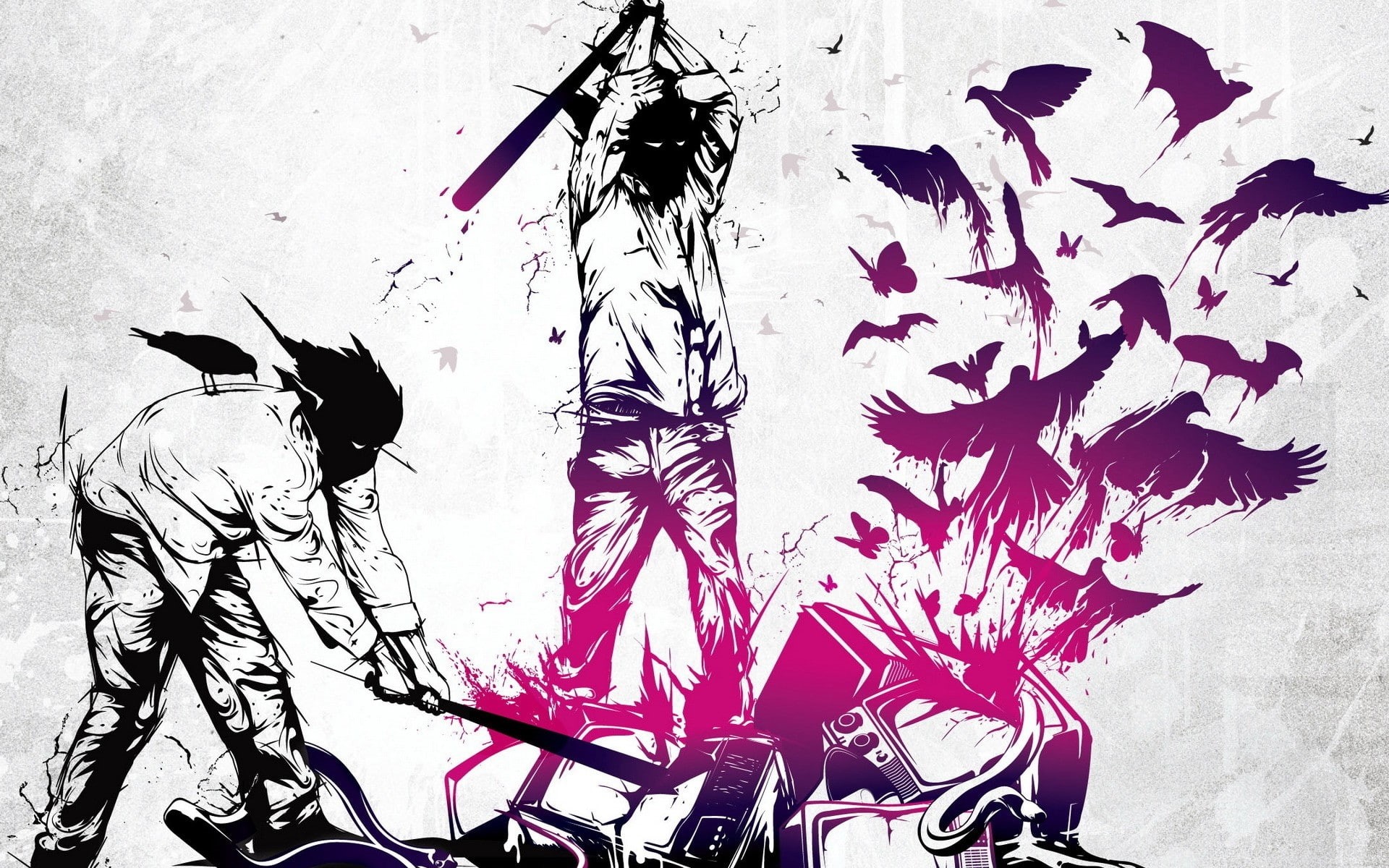 digital, tv, animals, art, days, grace, three, baseball, Music, x, 1080P, hd, artwork, birds, wallpape, covers, bats, album, HD Wallpaper