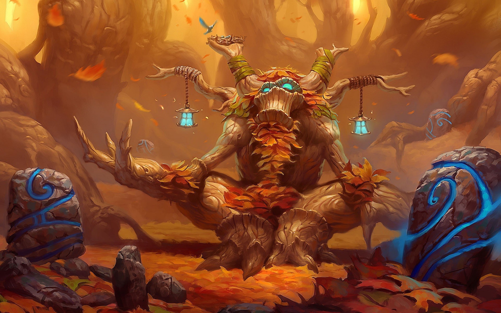 1080P, Hearthstone: Heroes of Warcraft, Hearthstone, video games, fantasy art, druids, World of Warcraft, HD Wallpaper