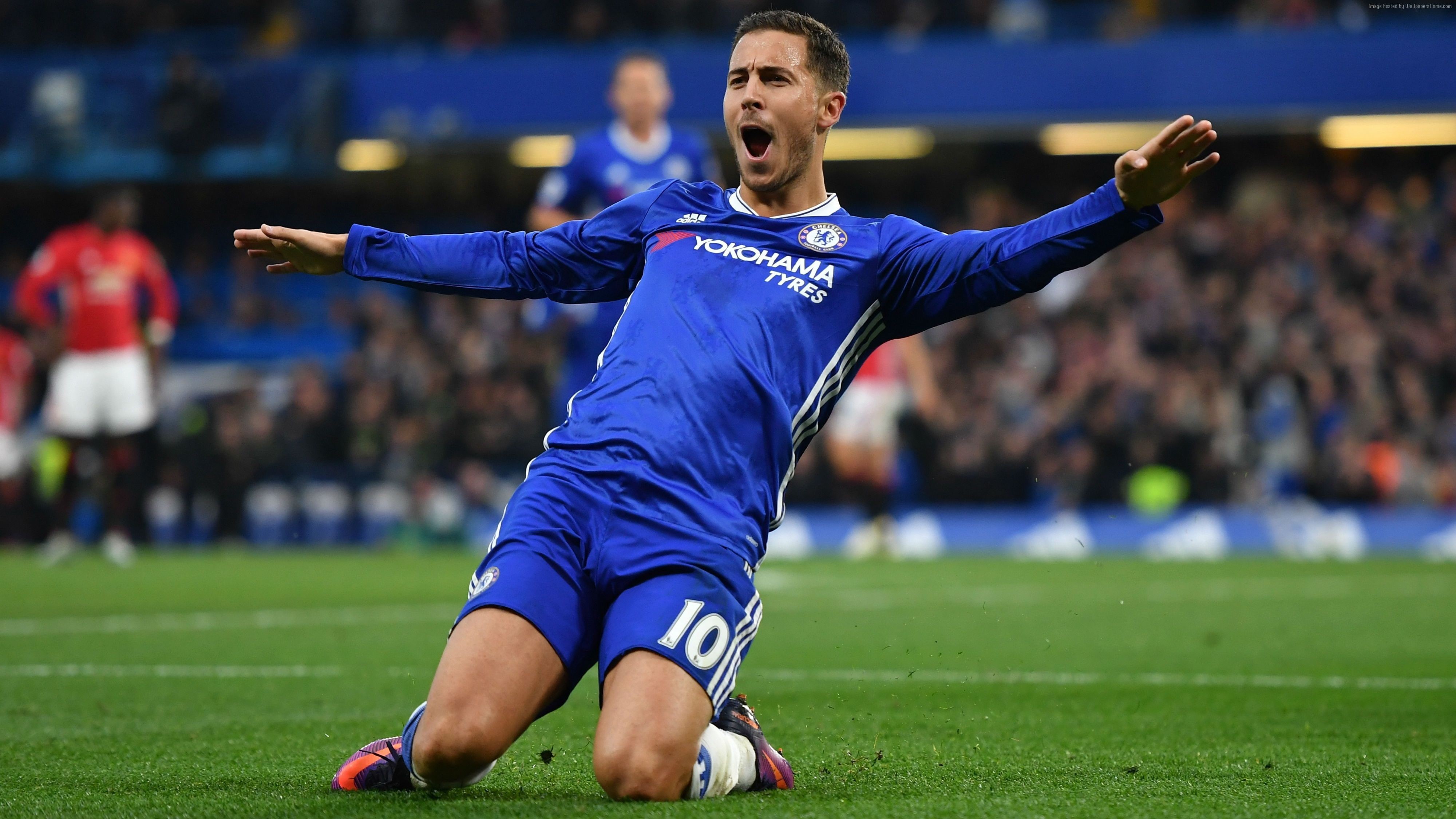 soccer, Eden Hazard, 4K, 4K, Chelsea, HD Wallpaper