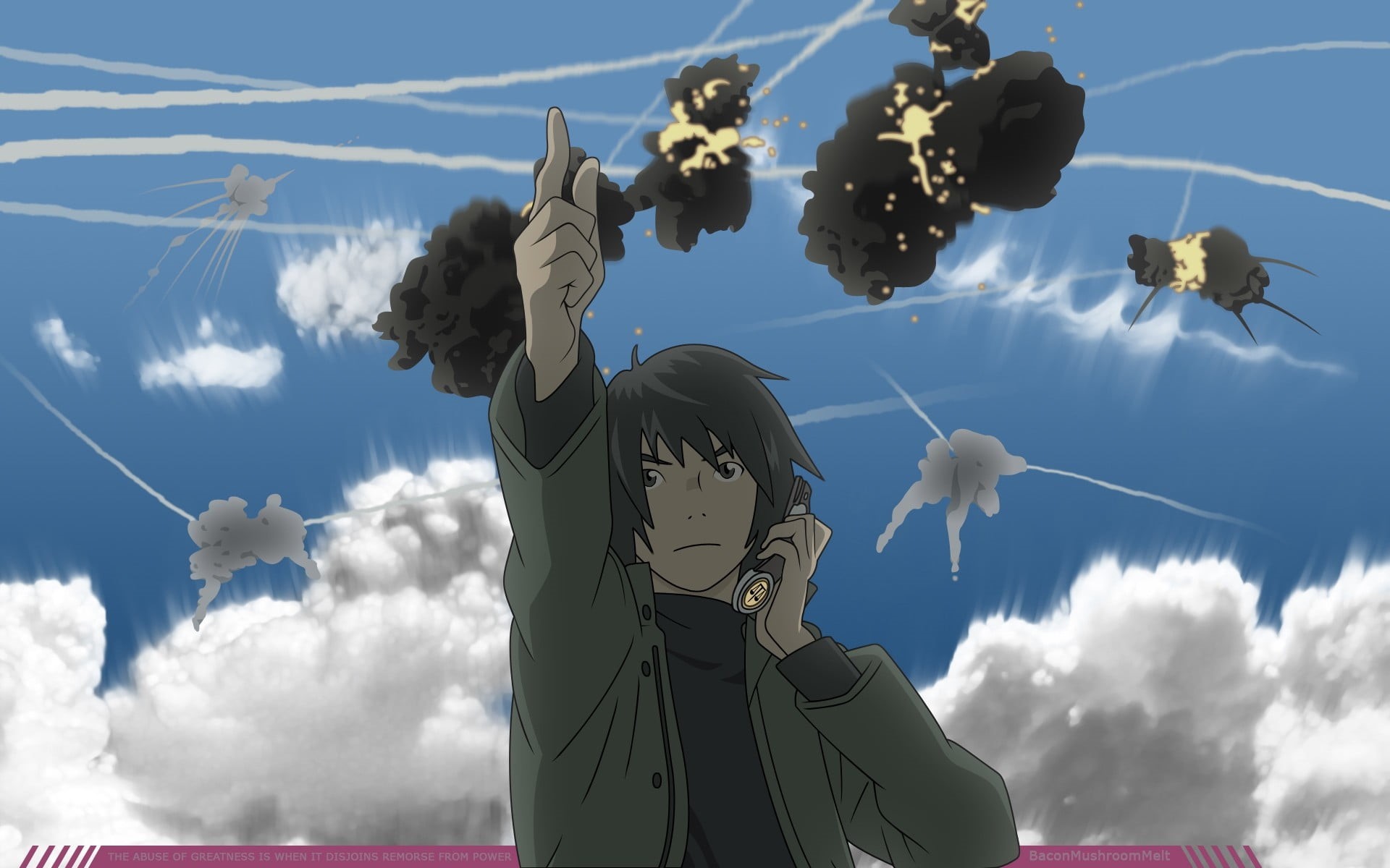 creativity, angel, representation, sky, cloud - sky, human representation, art and craft, sculpture, blue, 1080P, male likeness, anime, Takizawa Akira, HD Wallpaper