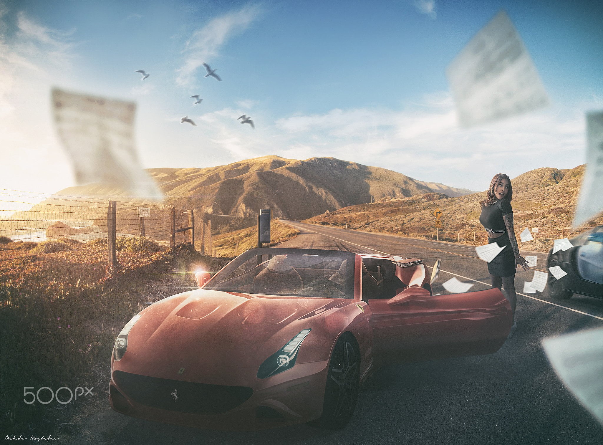 outdoors, 1080P, sports, 2016 (Year), transportation, incidental people, travel, motor vehicle, nature, road, digital art, environment, scenics - nature, HD Wallpaper