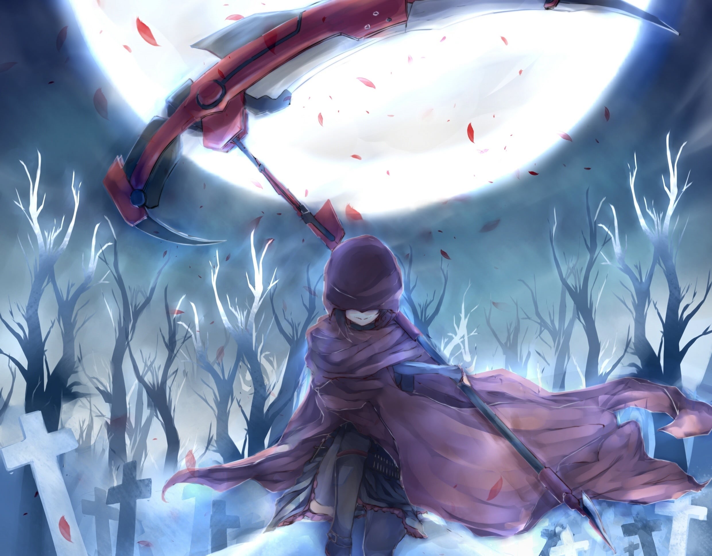 backgrounds, woman, costume, science, full length, light - Natural Phenomenon, representation, art and craft, anime, sculpture, ruby, illustration, nature, HD Wallpaper