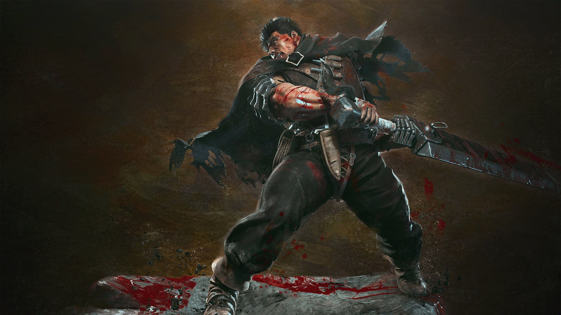 Berserk, domestic animals, mid adult men, domestic, violence, Guts, people, mid adult, conflict, weapon, adult, men, Black Swordsman, mammal, swordsman, HD Wallpaper