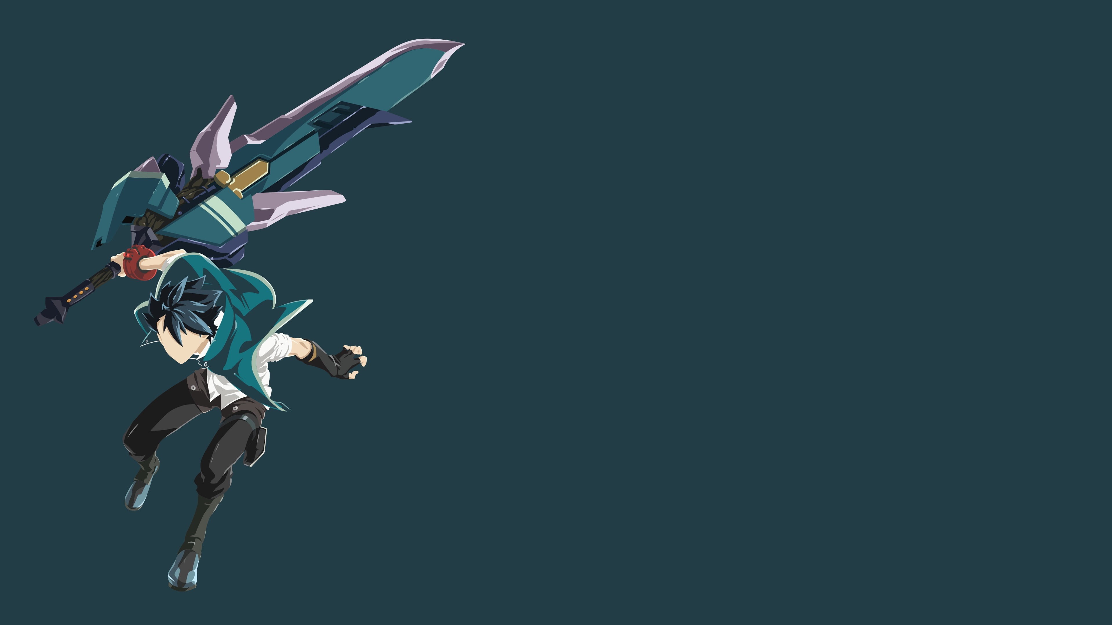 jumping, effort, women, copy space, 4K, motion, nature, arms raised, illustration, adult, human arm, swordsman, studio shot, elegance, God Eater, performance, HD Wallpaper