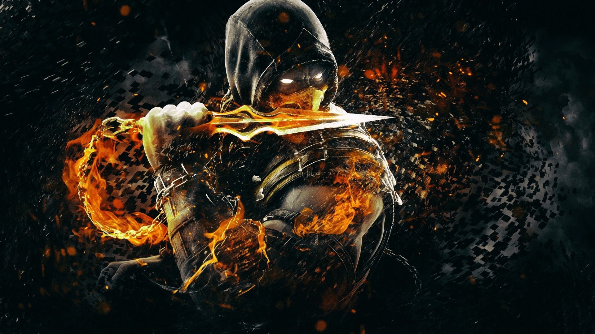 video games, Video Game Art, Mortal Kombat, Video Game Warriors, 1080P, digital art, Scorpion (character), HD Wallpaper