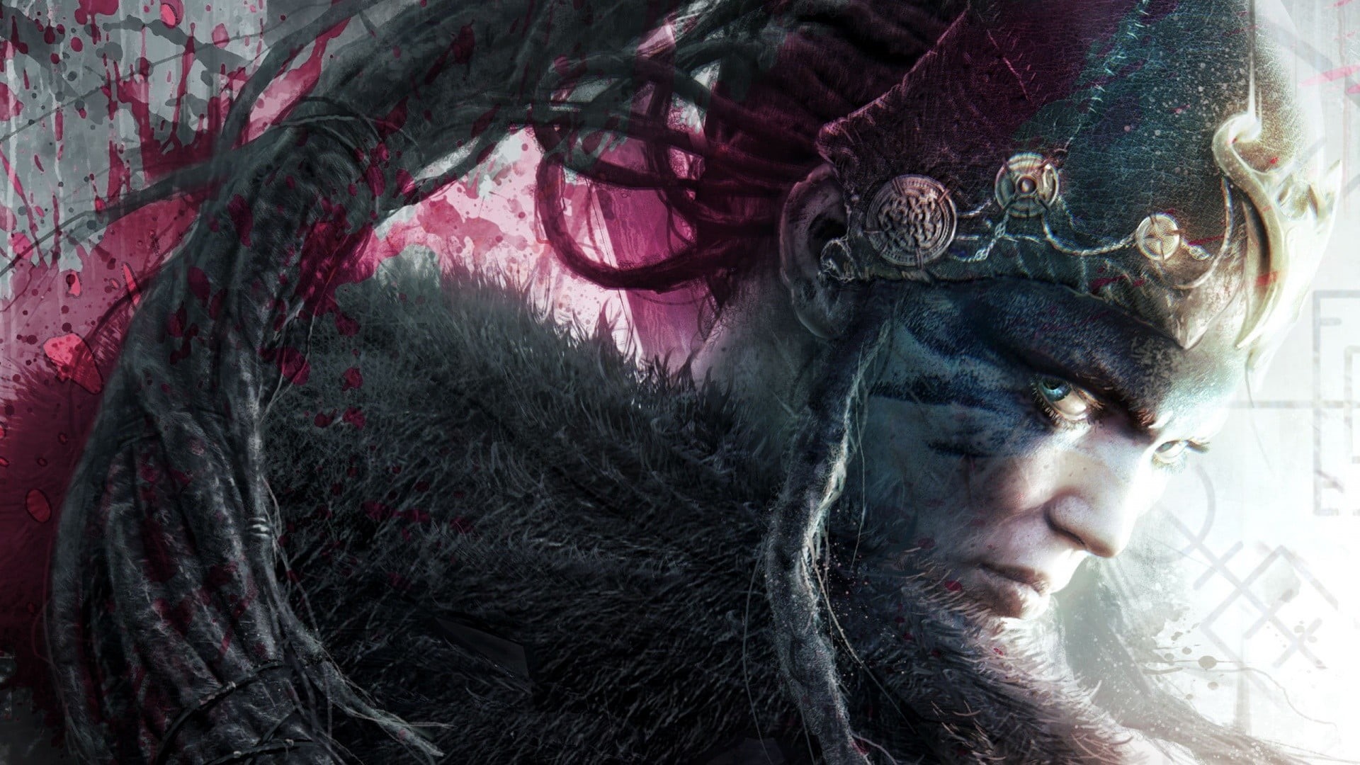 plant, looking, human face, adult, day, nature, eyes closed, red, lifestyles, 1080P, portrait, tree, leisure activity, Hellblade: Senuas Sacrifice, close-up, HD Wallpaper
