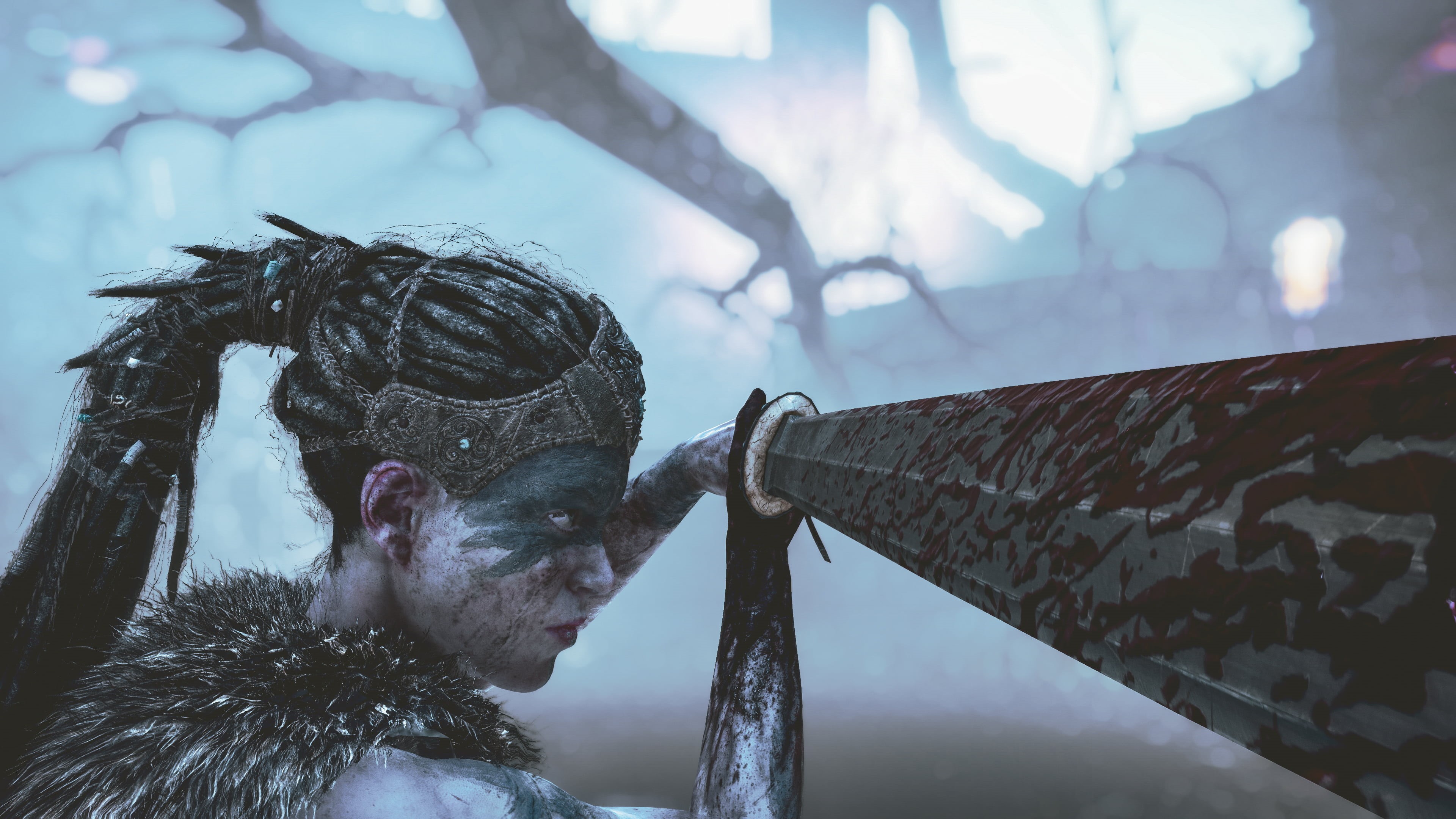PC gaming, screen shot, video game characters, 4K, Hellblade: Senuas Sacrifice, Senua, HD Wallpaper