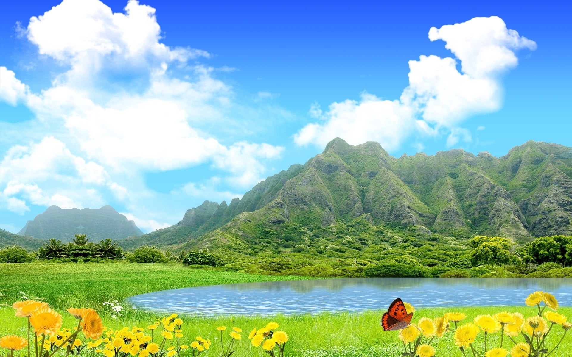 landscape, karst Formation, asia, flowers, lifestyles, plant, growth, summer, real people, nature, idyllic, thailand, china - East Asia, beauty In Nature, HD Wallpaper