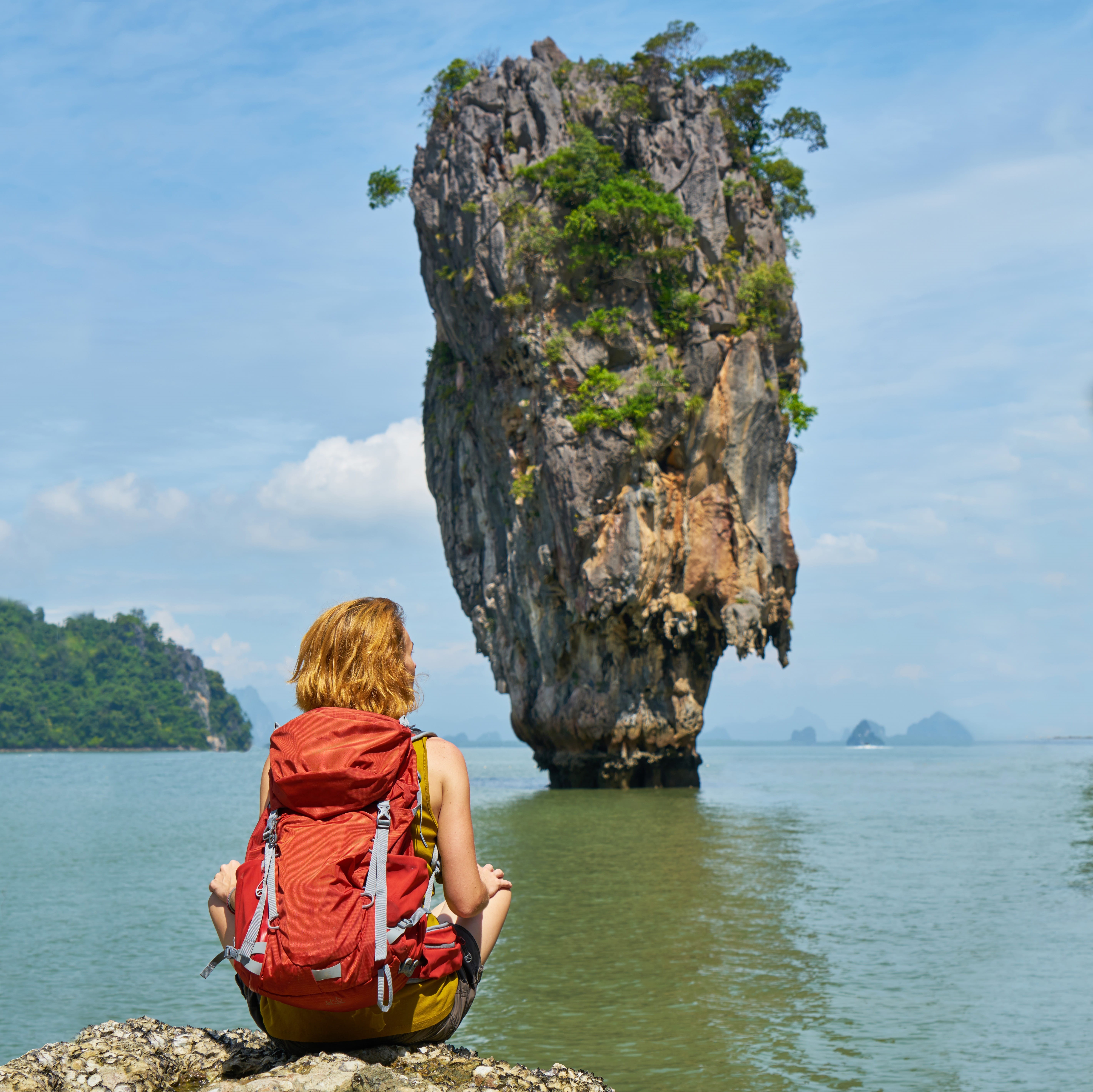 forest, asia, leisure activity, one person, backpacker, looking at view, thailand, tree, offer, beauty in nature, phuket, see, tracking, short hair, advanture, HD Wallpaper