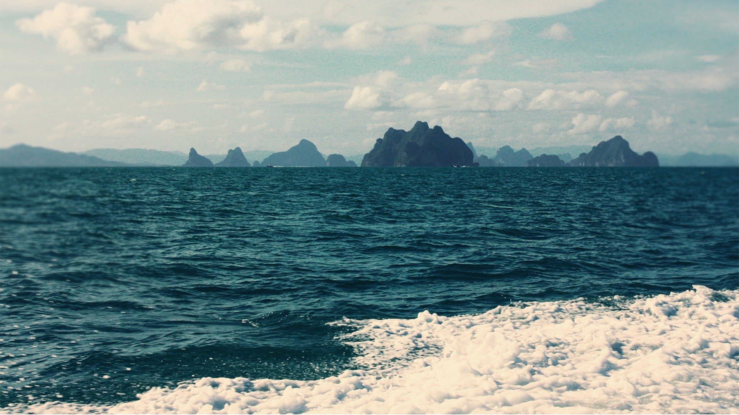day, nautical Vessel, tranquil scene, tranquility, wave, summer, scenics - nature, karst Formation, thailand, tourism, tropical Climate, water, famous Place, HD Wallpaper