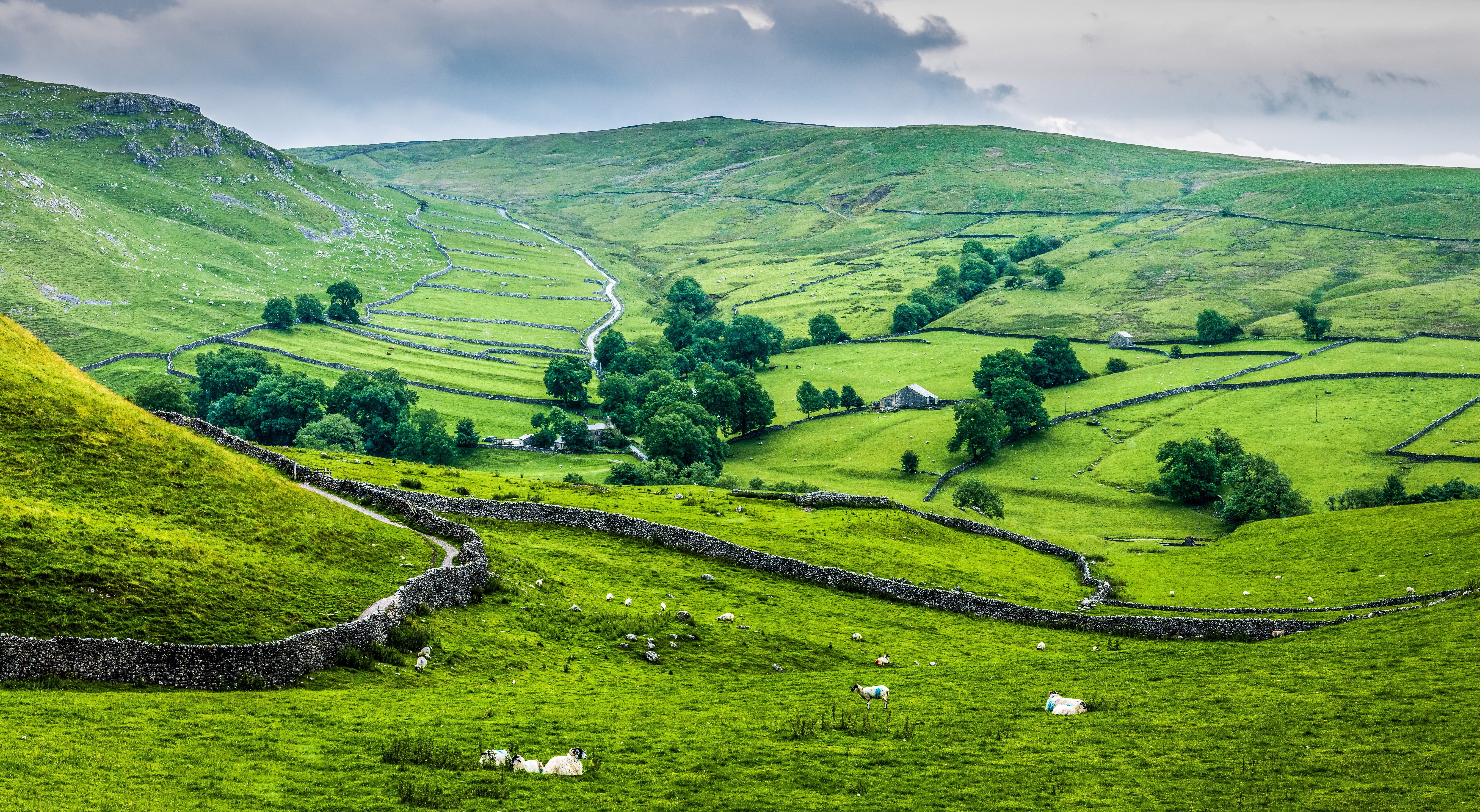 rural scene, stone, land, non-urban scene, cloud - sky, summer, farm, tranquil scene, plant, limestone, mountain, great, tranquility, field, rock, natural, HD Wallpaper