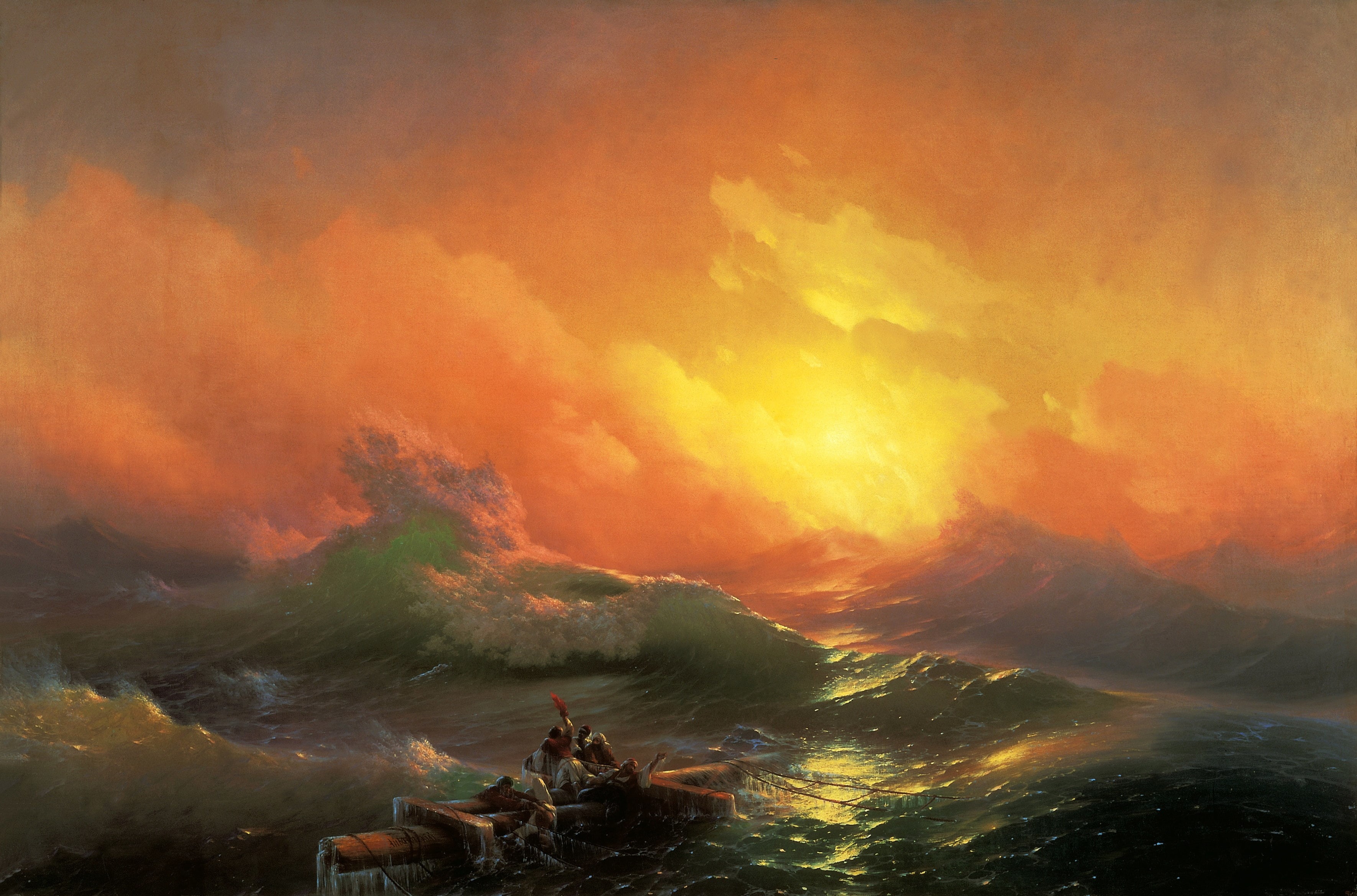 2K, paintings, aivazovsky, artwork, ocean, nature, oceans, ivan, x, waves, art, hd, HD Wallpaper