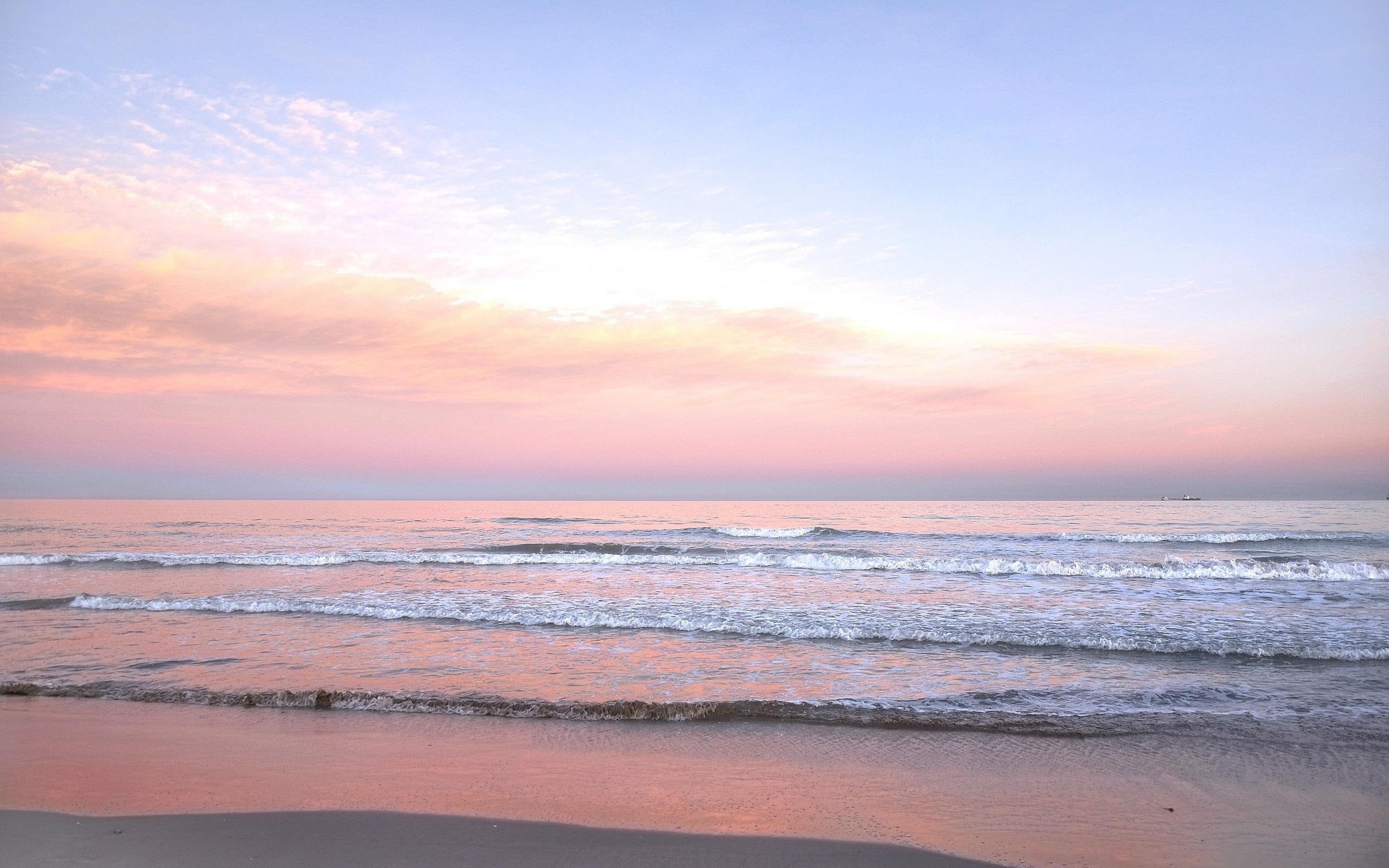 beaches, sea, 2K, sunrise, landscape, resolution, high, waves, images, shore, HD Wallpaper