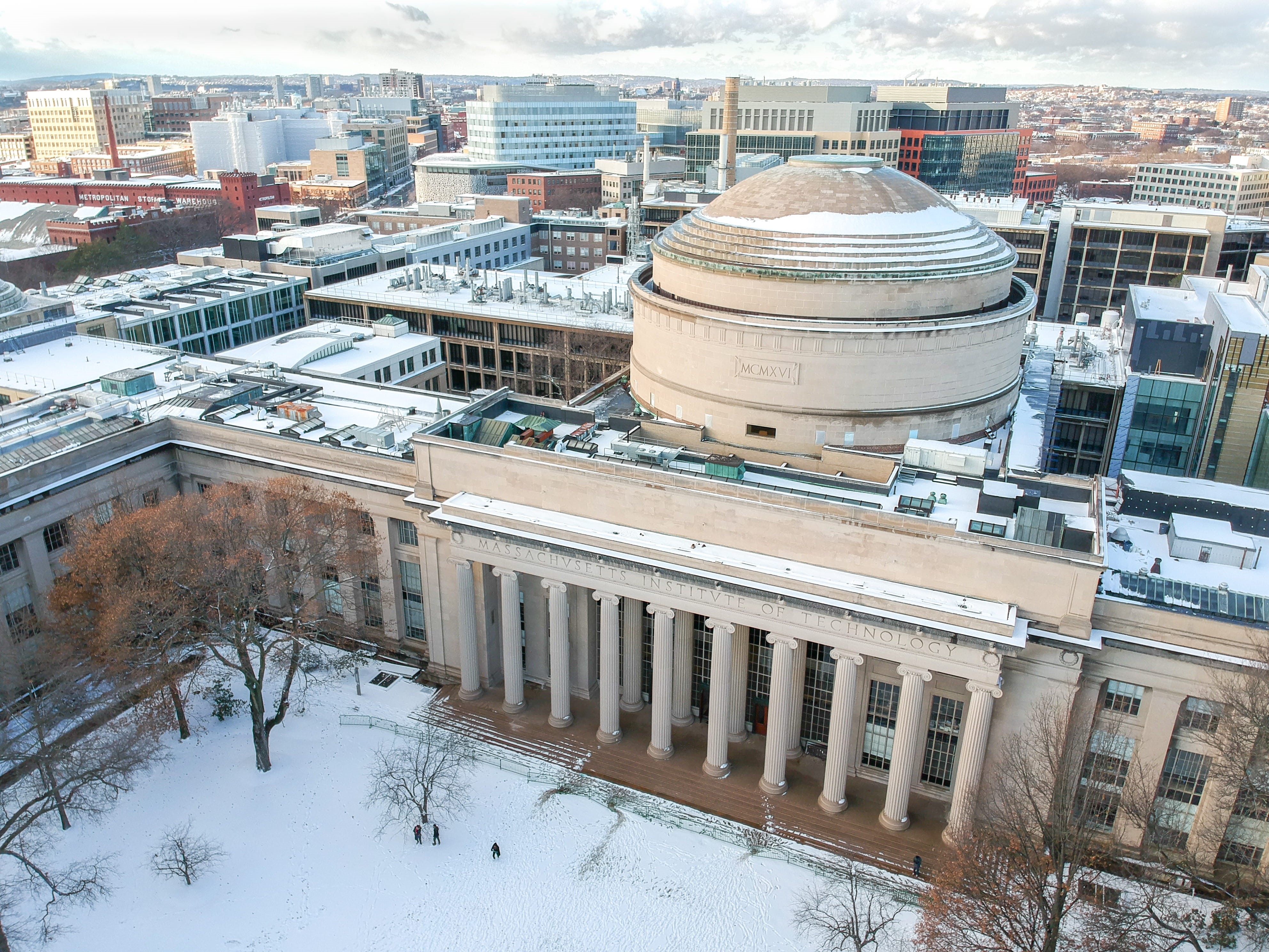 outdoors, architecture, city, building exterior, day, cambridge, university, 4K, cityscape, college, mit, high angle view, dome, travel, snow, great dome, HD Wallpaper