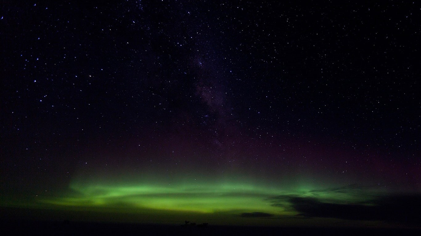 hd, green, aurora, borealis, night, lights, northern, nature, 720P, stars, HD Wallpaper