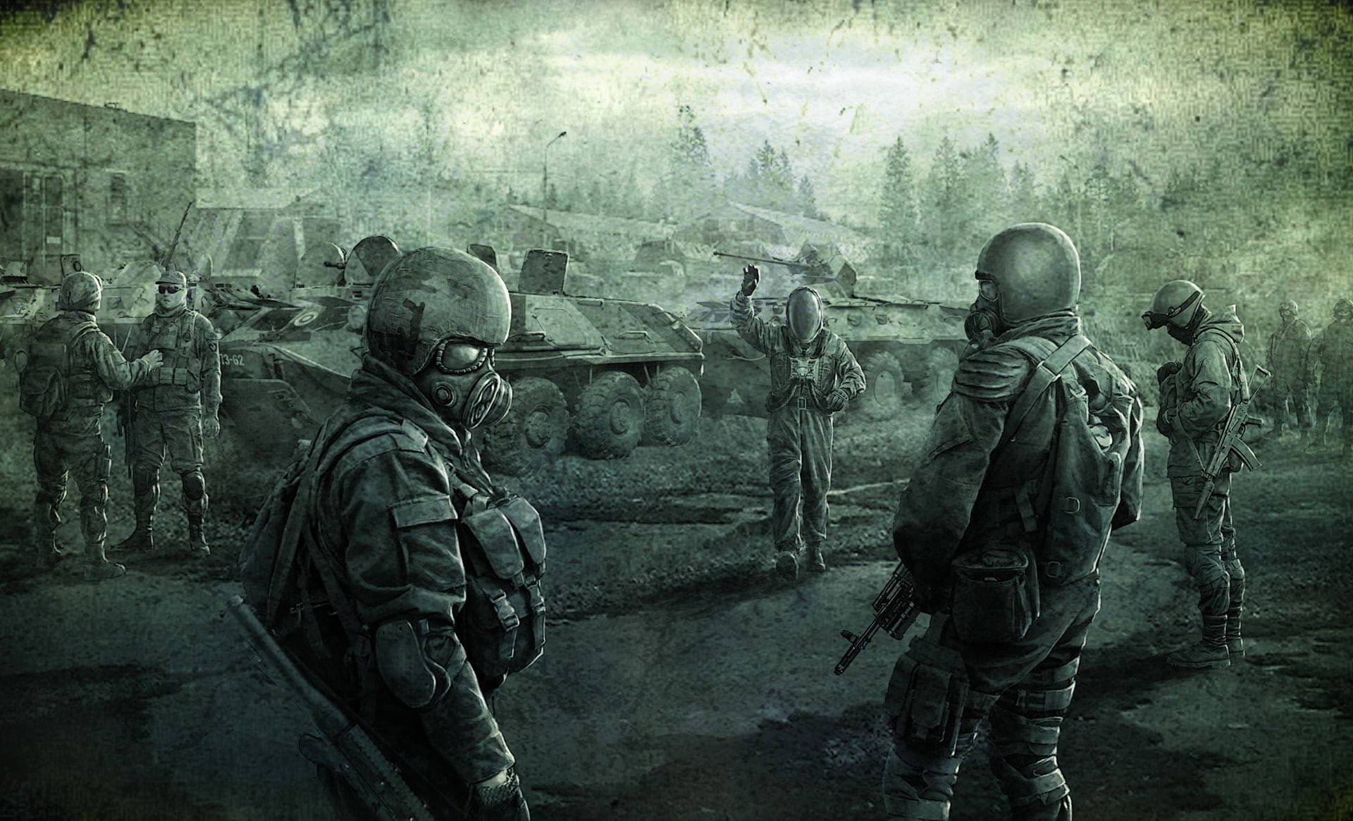 video, Call of Pripyat, tanks, game, soldiers, dom, stalker, 1080P, HD Wallpaper