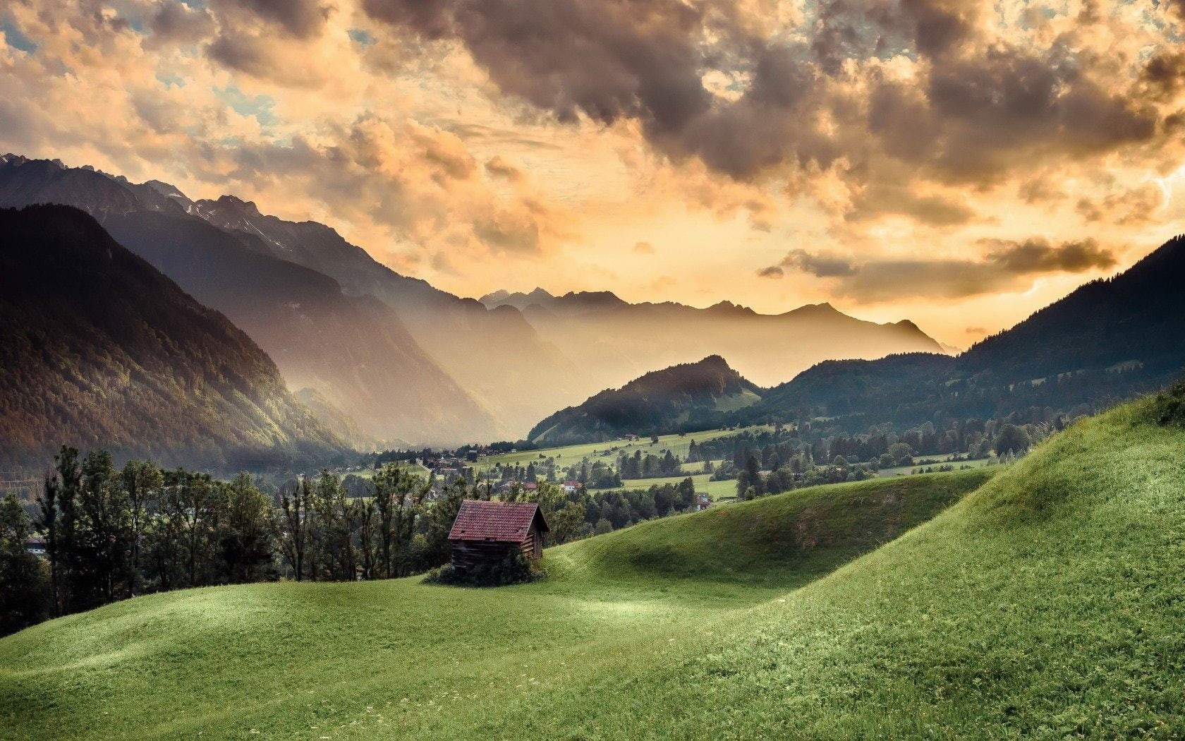 art, 1680x1050 px, Landscape, hd, x, nature, 720P, linux, mountains, sky, technology, px, HD Wallpaper