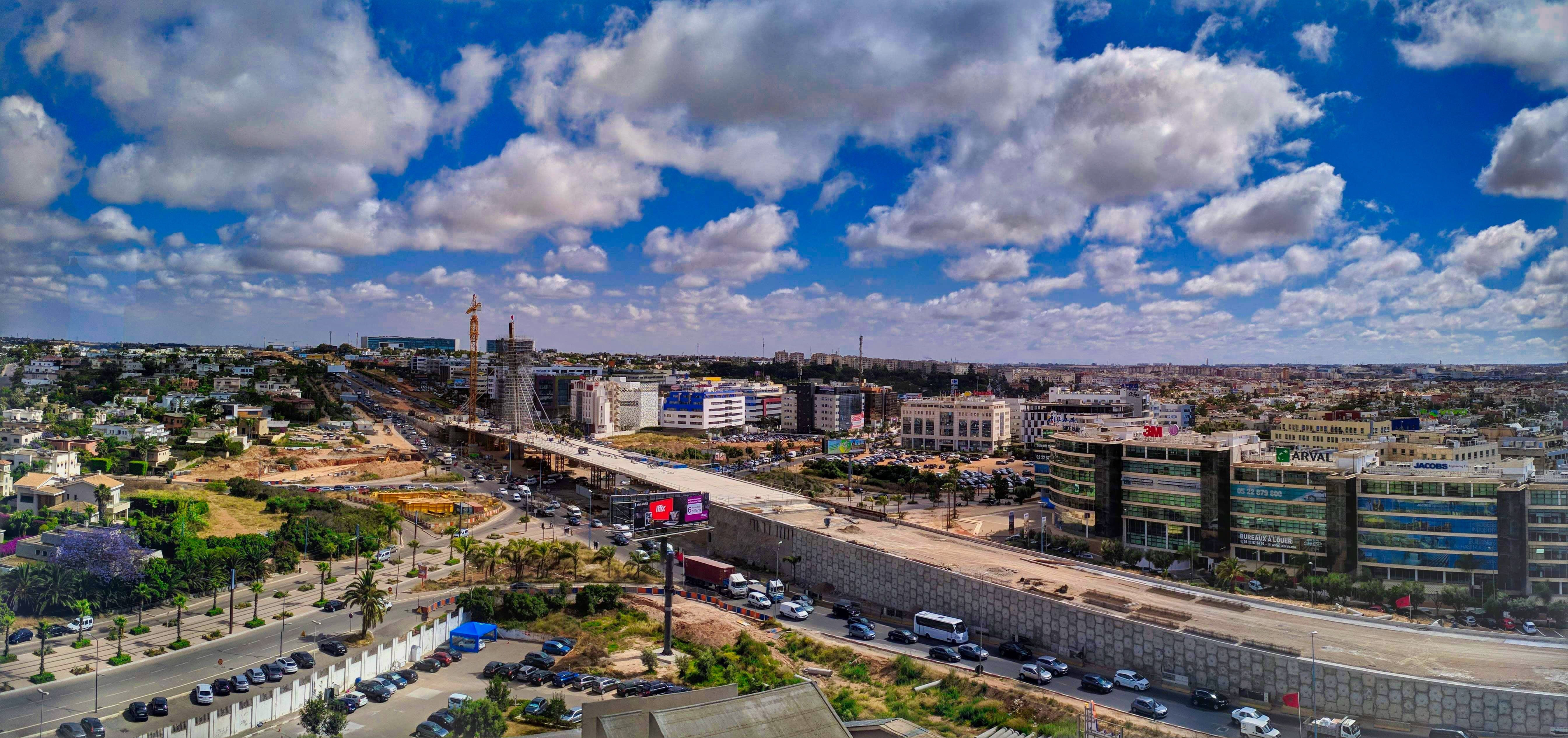 car, road, city, transportation, mode of transportation, morocco, outdoors, travel destinations, architecture, modern, nature, building exterior, cityscape, HD Wallpaper