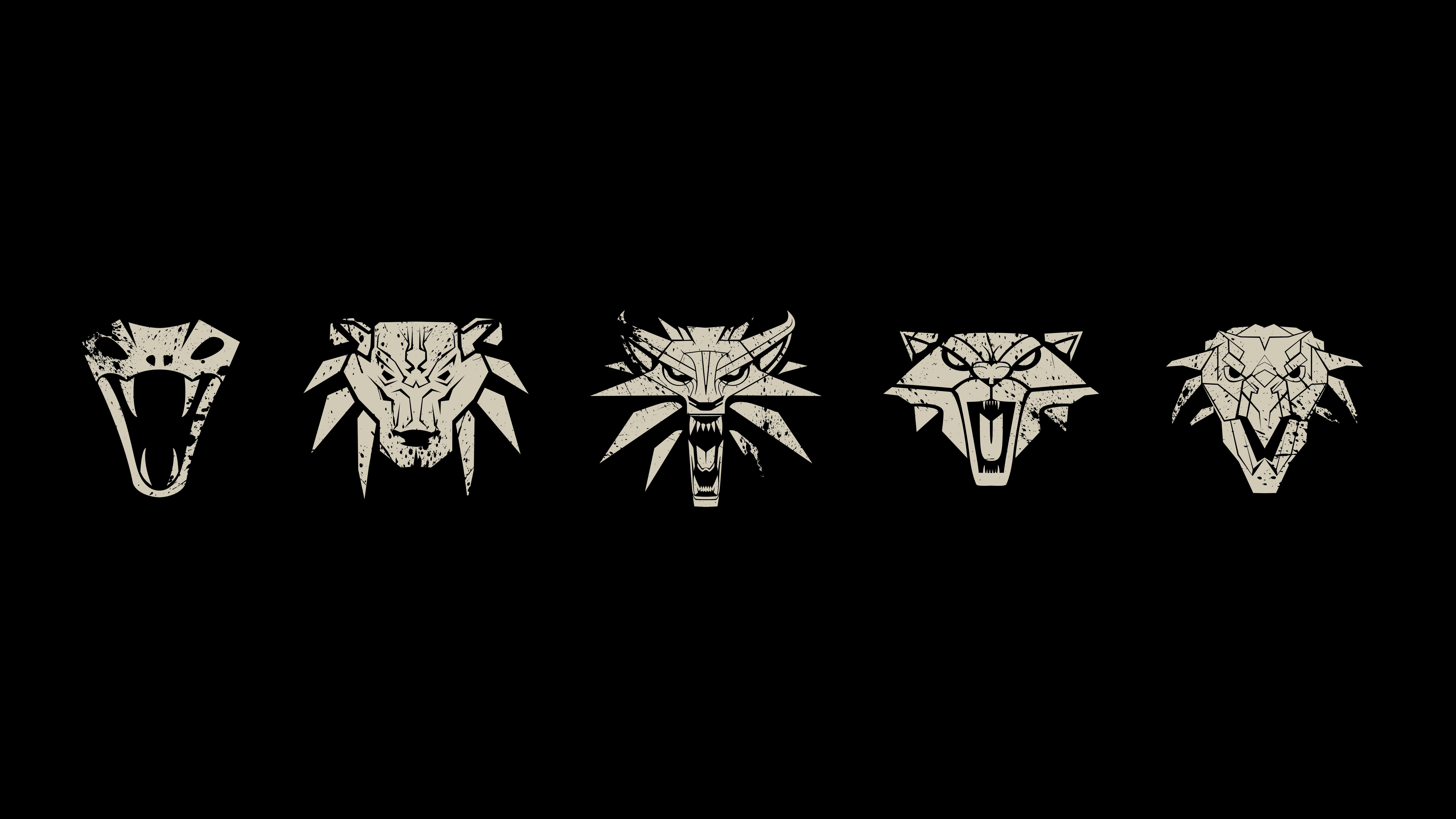 architecture, lighting equipment, clip, art, history, pattern, animal representation, art and craft, five, heads, close-up, animal, in a row, dark, craft, HD Wallpaper