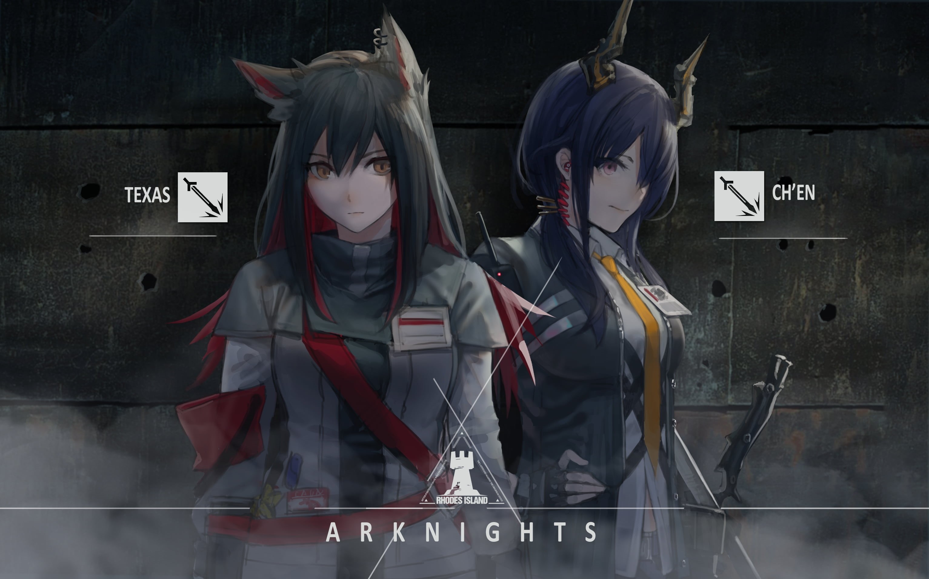 Video Game, 2K, Animal Ears, Arknights, Texas (Arknights), Chen (Arknights), HD Wallpaper
