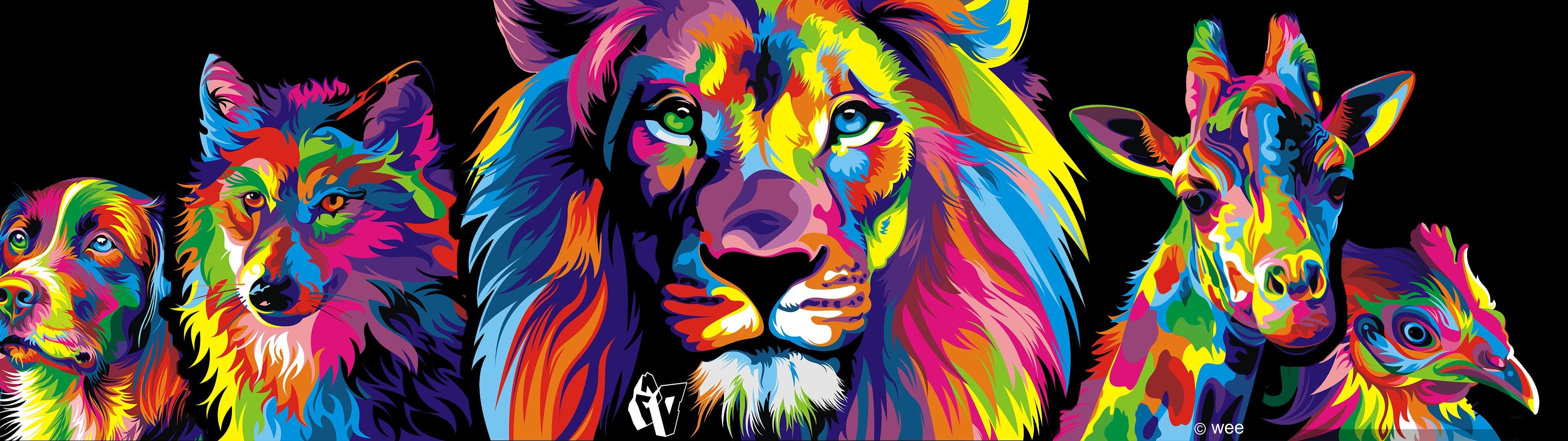 black background, no people, human representation, representation, art and craft, wolf, Giraffes, female likeness, motion, close-up, Multiple Display, outdoors, HD Wallpaper