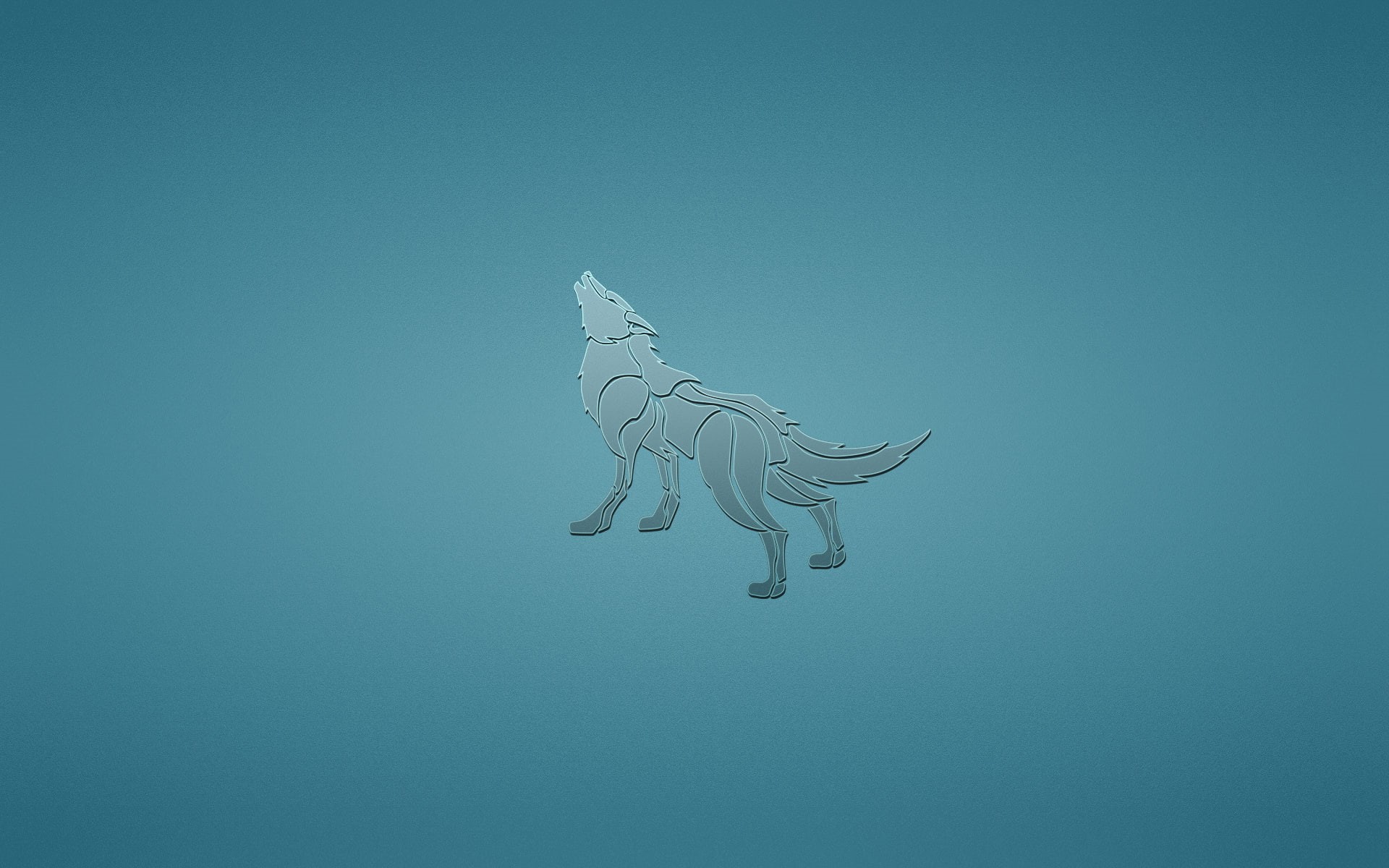 sky, colored background, minimalism, 1080P, howling, illustration, no people, flying, animals in the wild, wolf, art and craft, animal themes, vertebrate, HD Wallpaper