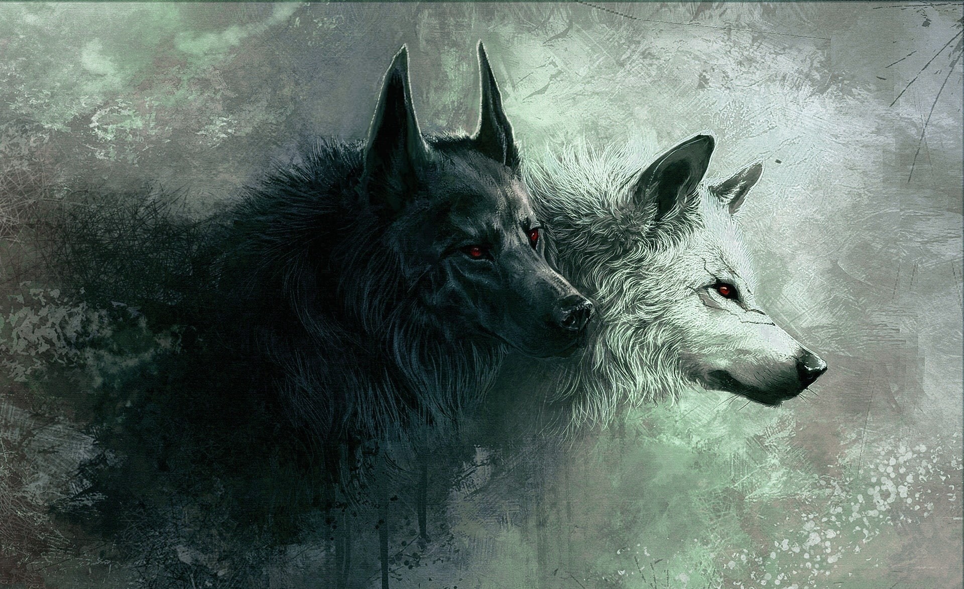 environment, animal themes, wolf, outdoors, snow, domestic, family, domestic animals, animal, cold temperature, 1080P, animal wildlife, winter, animal body part, HD Wallpaper