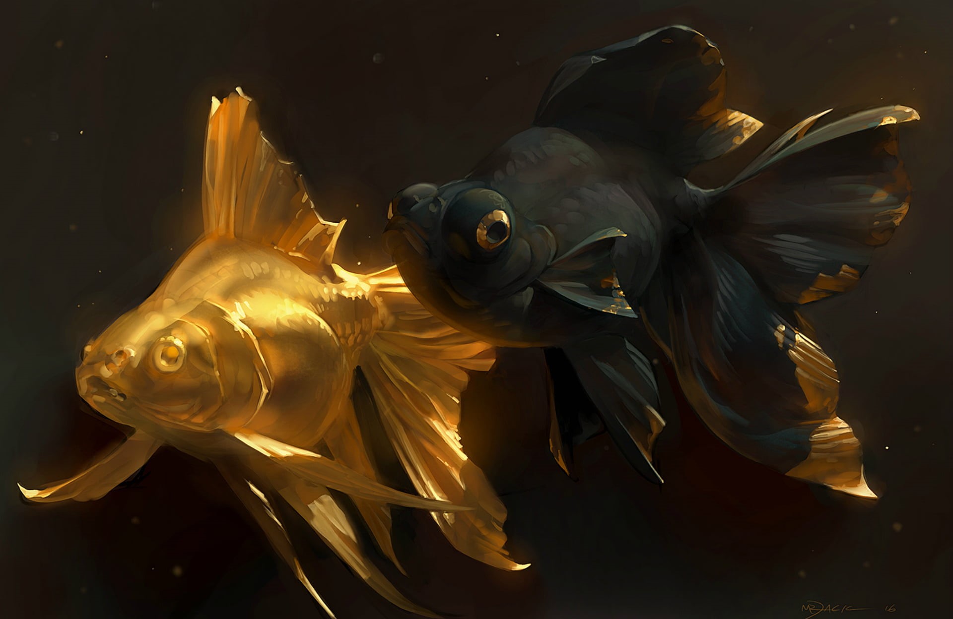 sculpture, swimming Animal, close-up, human representation, water, representation, multi Colored, craft, architecture, a couple, gold colored, gold, yellow, HD Wallpaper