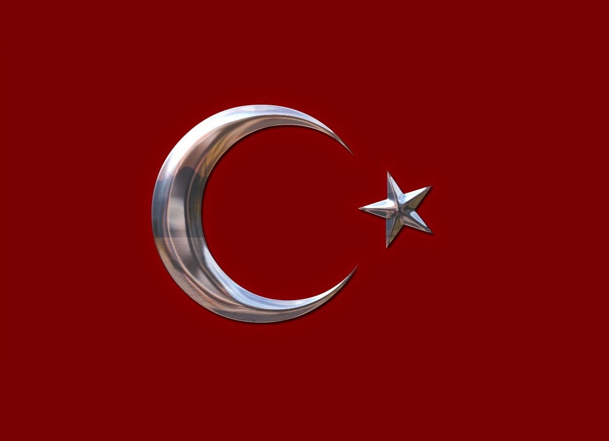 animal, animal themes, decoration, flag, christmas, no people, close-up, copy space, 480P, colored background, Turkey, metal, star shape, red, shape, single object, HD Wallpaper
