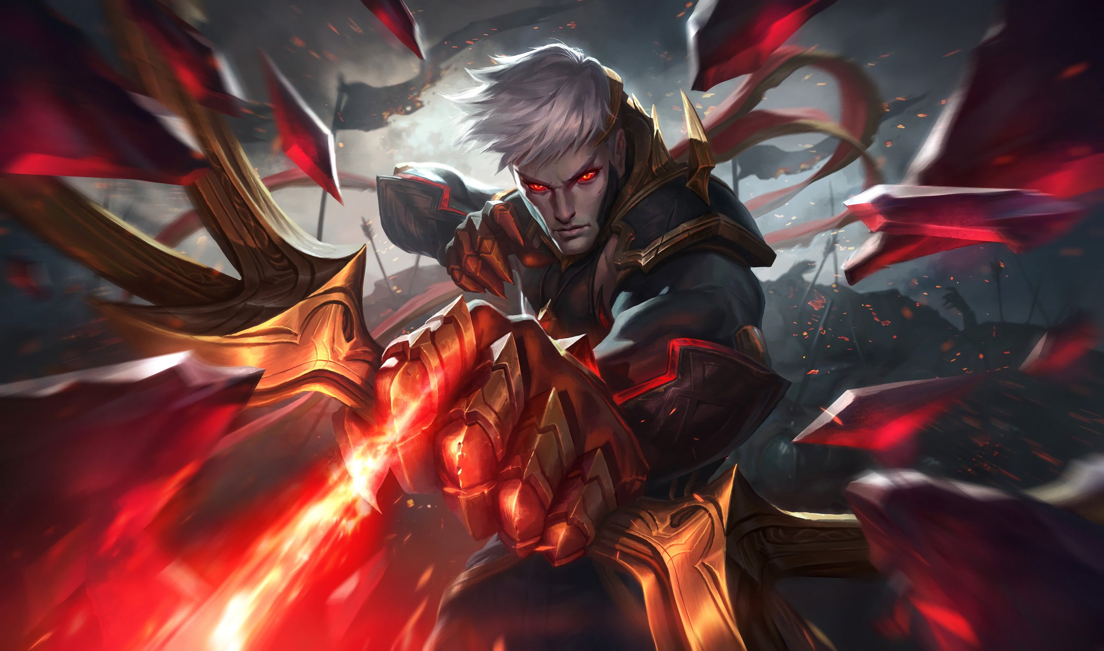 4K, Varus, Splash, Conqueror, Bow, The conqueror, Crystals, League Of Legends, Art, Arrow, Artwork, LoL, Look, Battle, HD Wallpaper