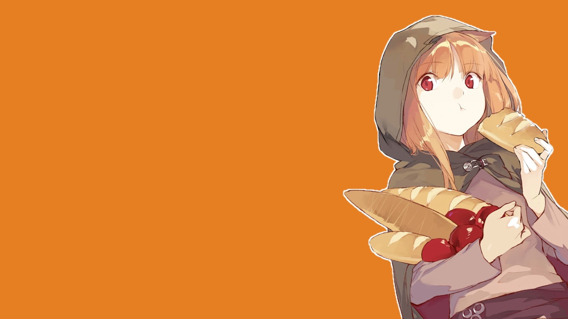 lifestyles, clothing, waist up, real people, simple background, toy, Holo (Wolf and Spice), indoors, Okamimimi, art and craft, looking at viewer, 1080P, HD Wallpaper