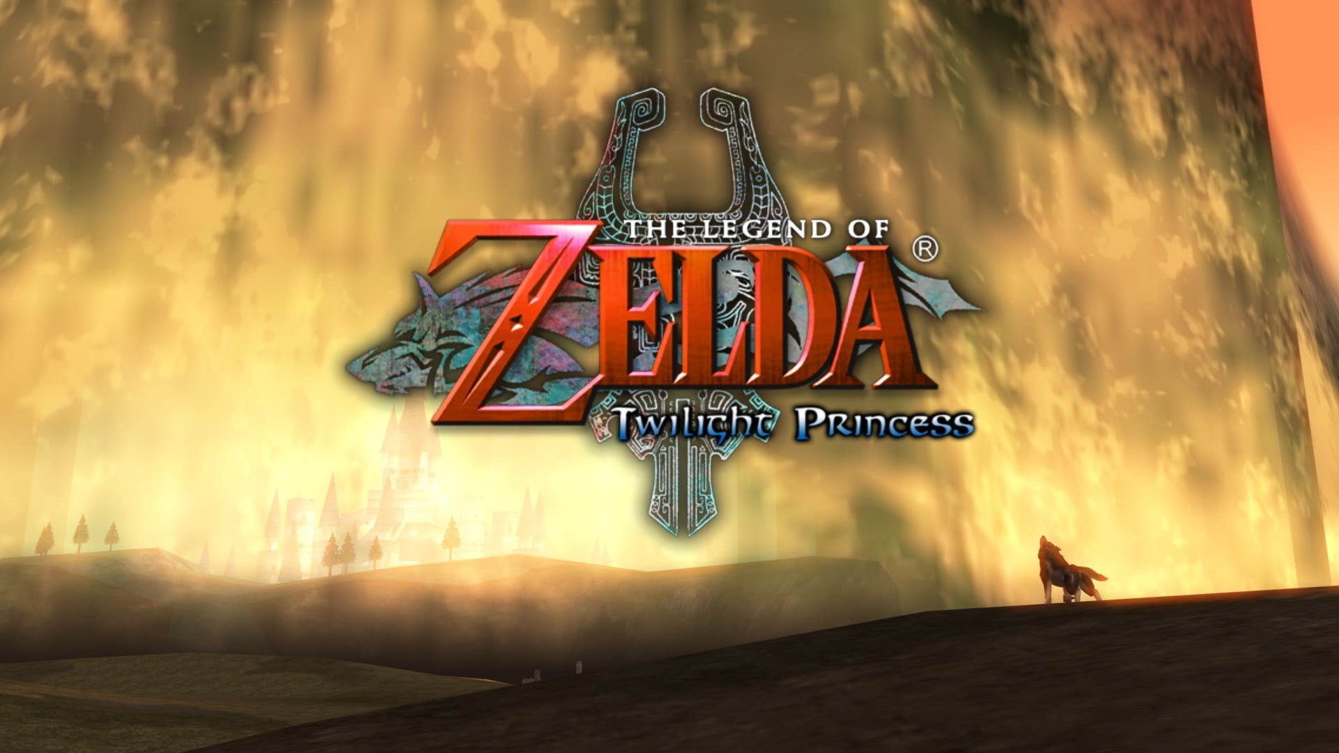 nature, The Legend of Zelda: Twilight Princess, illuminated, Wolf Link, land, sky, information, The Legend of Zelda, sunset, number, princess, twilight, HD Wallpaper