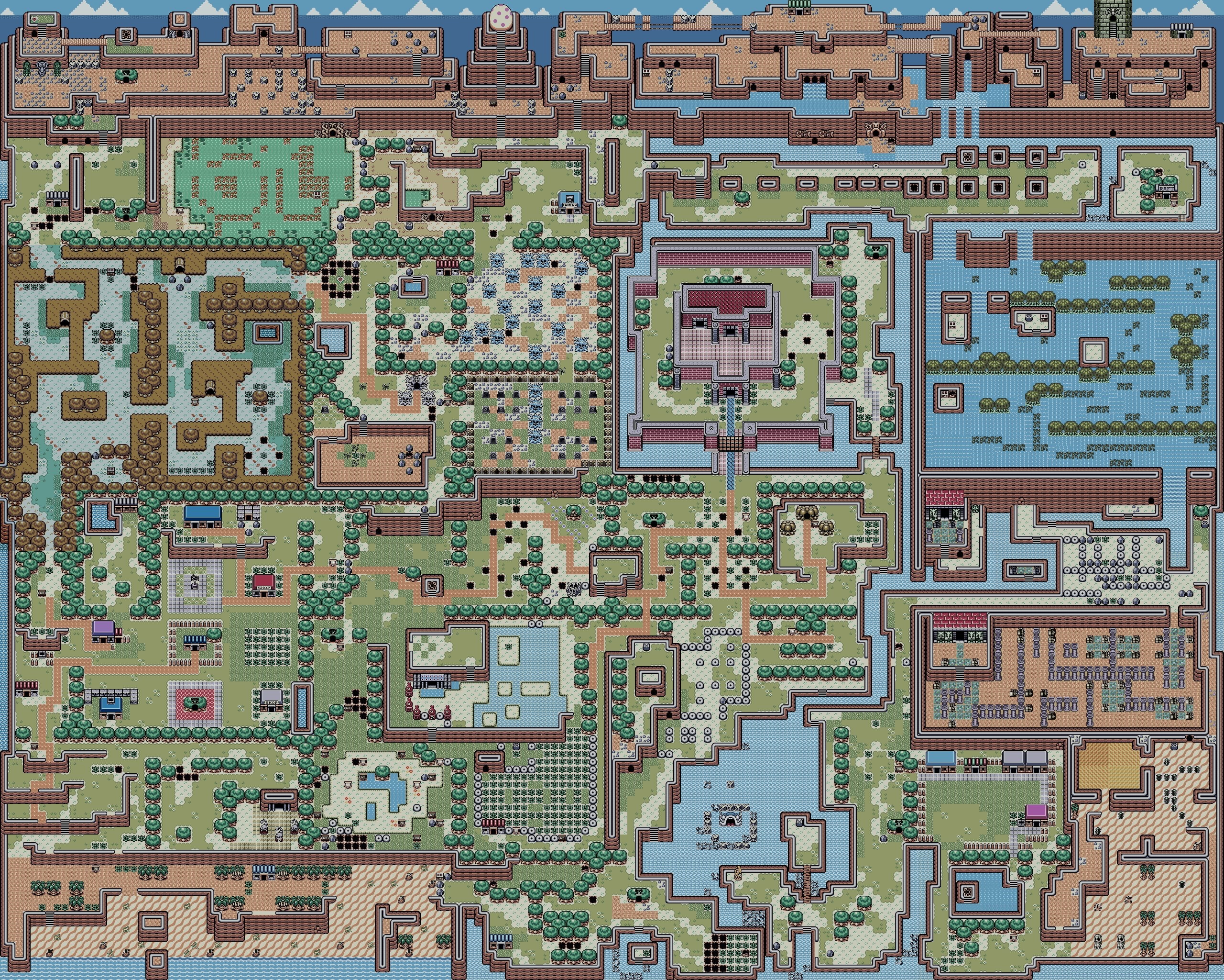 day, The Legend of Zelda: Links Awakening, graphic, green color, pattern, backgrounds, indoors, map, connection, no people, large group of objects, video games, HD Wallpaper
