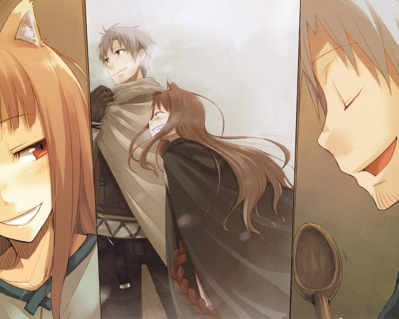 Spice and Wolf, sculpture, lifestyles, anime, representation, 720P, reflection, women, fashion, indoors, female likeness, window, day, craft, creativity, HD Wallpaper