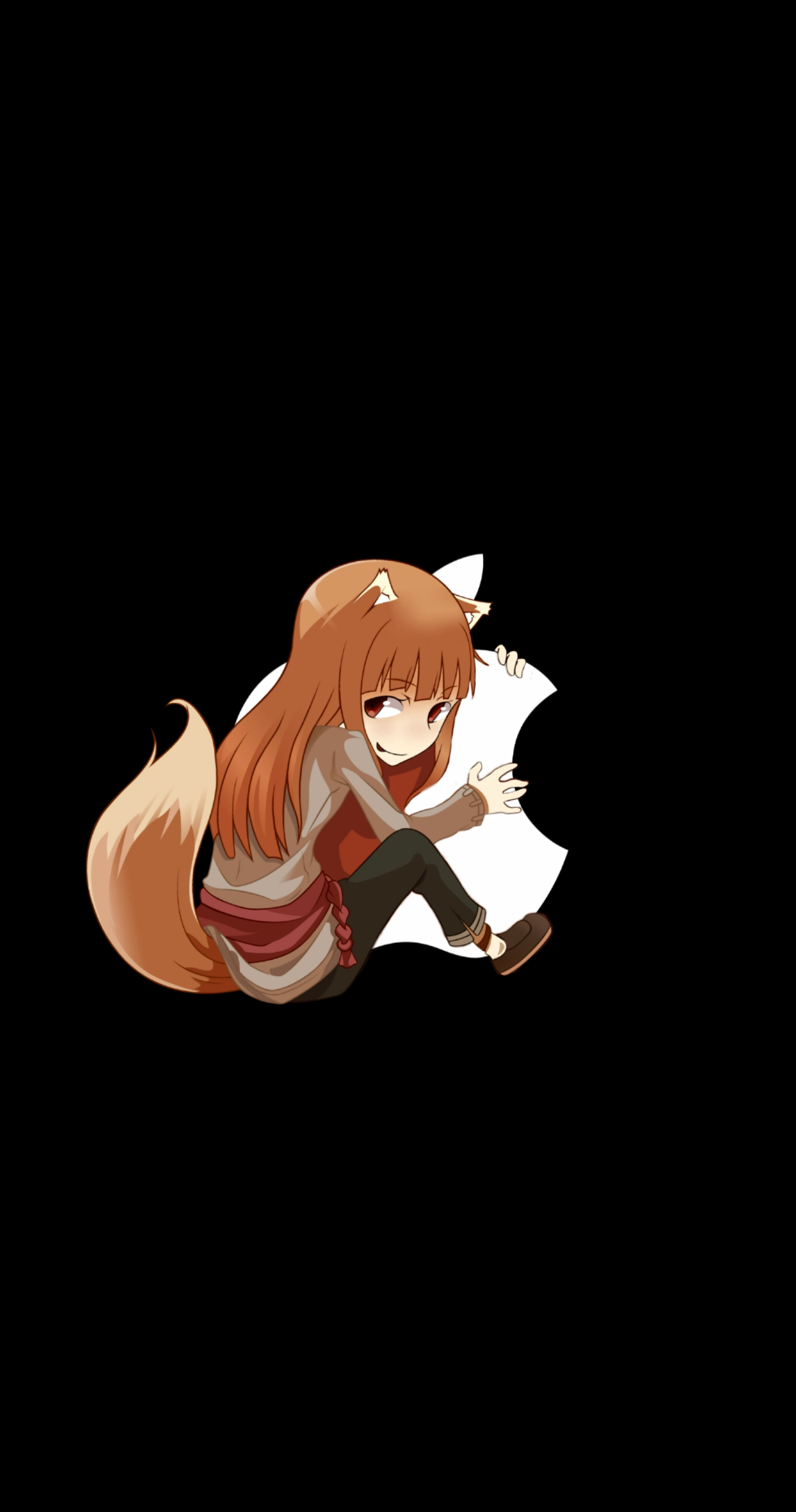 Apple Inc., amoled, Spice and Wolf, 5K, anime girls, Holo, Phone HD Wallpaper