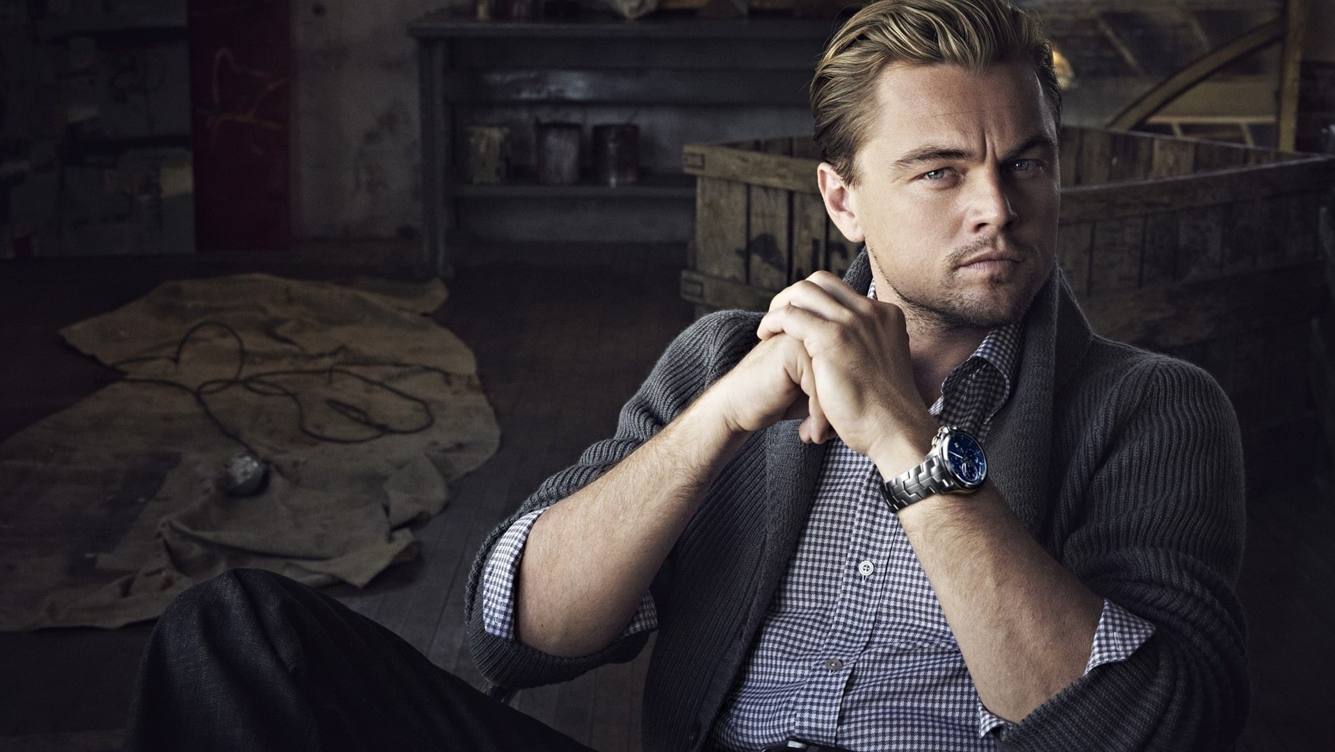 1080P, young men, front view, one person, business, males, waist up, watch, adult, handsome, casual clothing, men, Leonardo DiCaprio, real people, occupation, HD Wallpaper