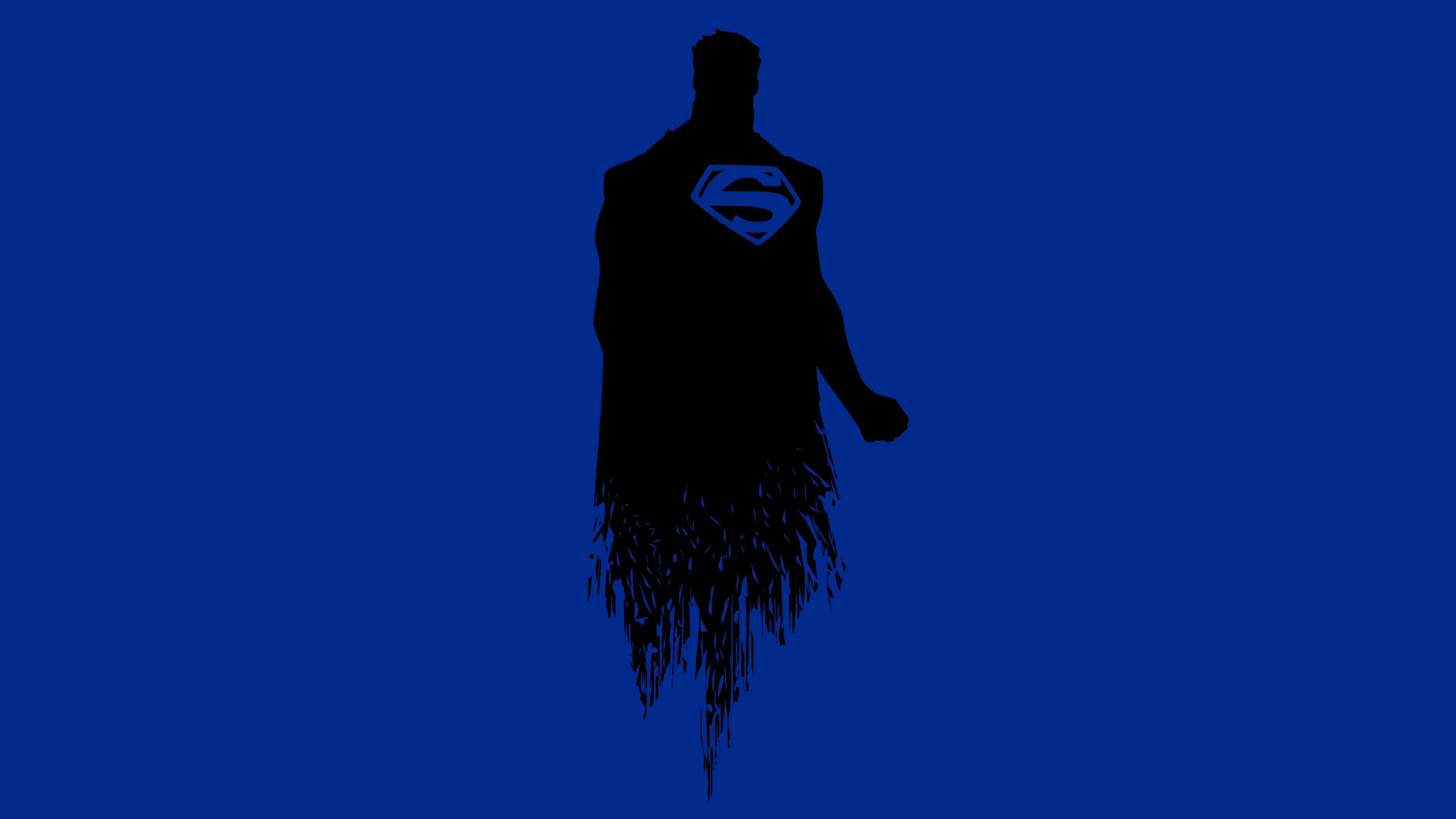 8K, DC Comics, minimalism, silhouette, Superman, HD Wallpaper