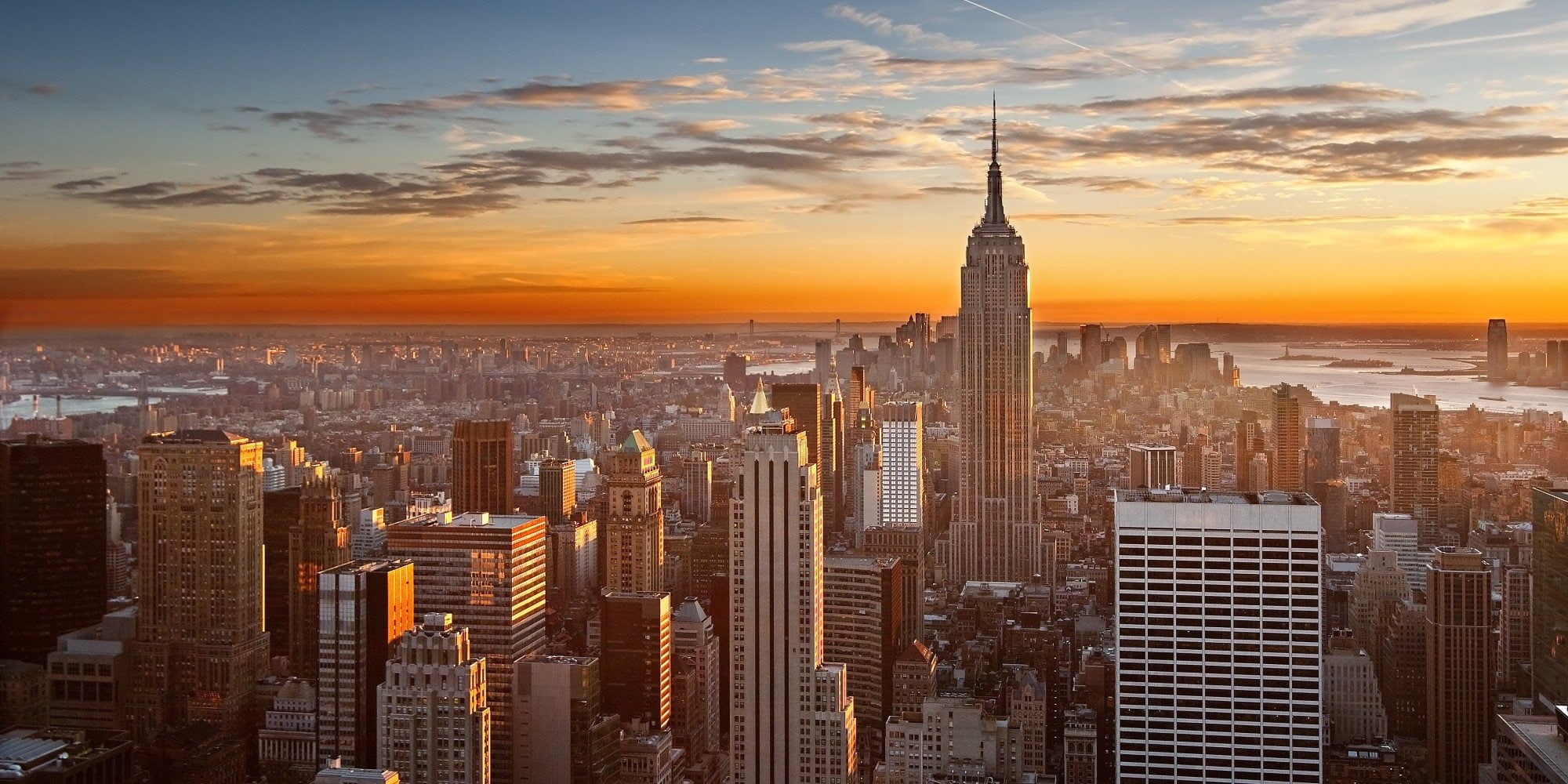 sunrise, New York City, 1080P, HD Wallpaper