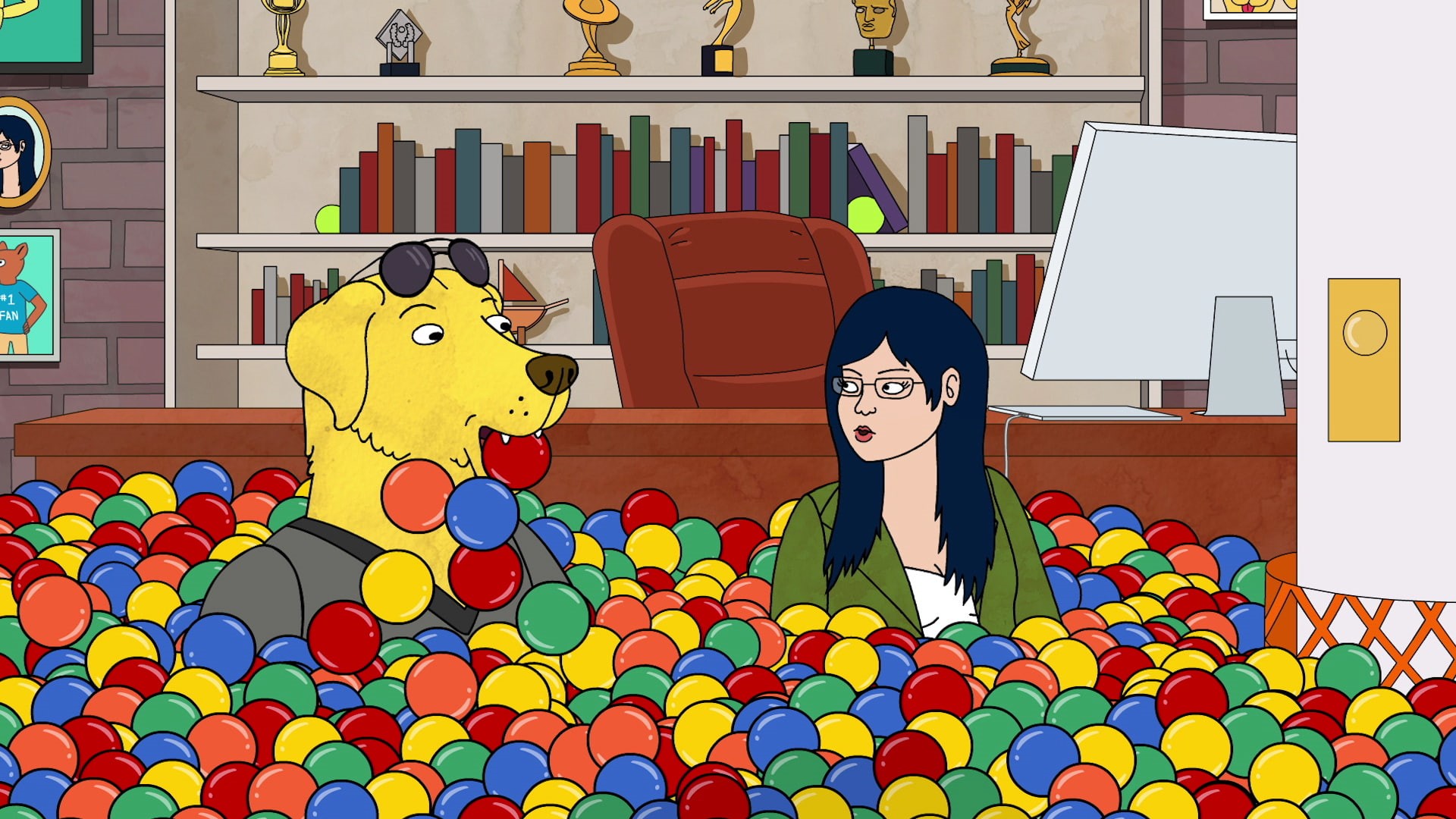 Mr. Peanutbutter (BoJack Horseman), Diane Nguyen, BoJack Horseman, TV Show, 1080P, HD Wallpaper