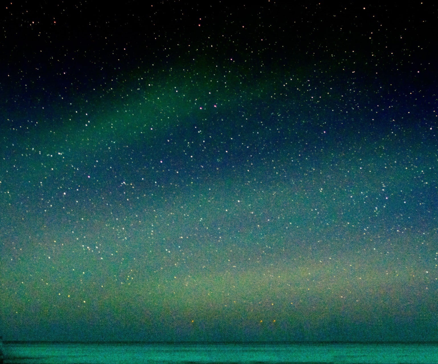 night, tranquil scene, astronomy, green, water, star, space, star field, no people, star - space, nature, sky, infinity, 720P, aurorae, scenics - nature, HD Wallpaper