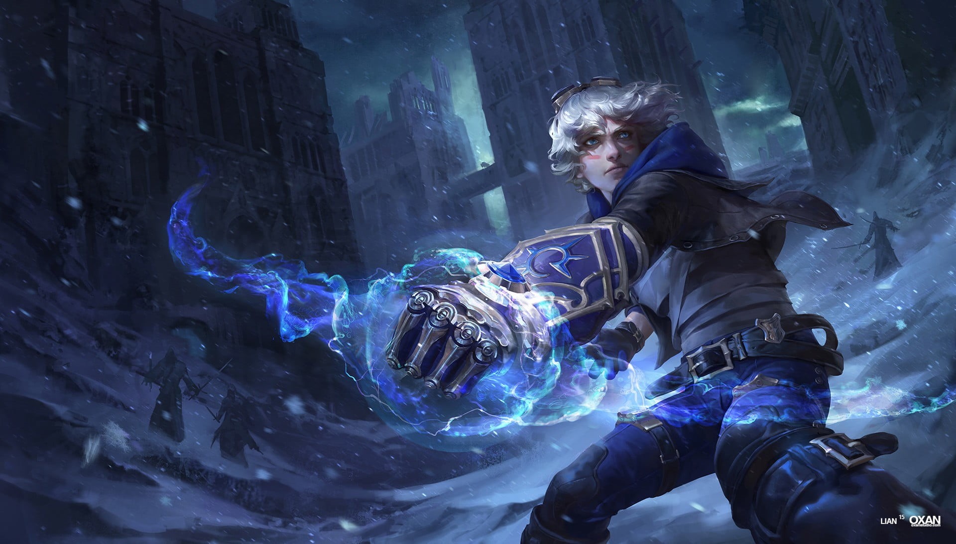 architecture, League of Legends, male, young adult, Ezreal, adult, men, nature, motion, hair, one person, built structure, holding, clothing, character, HD Wallpaper