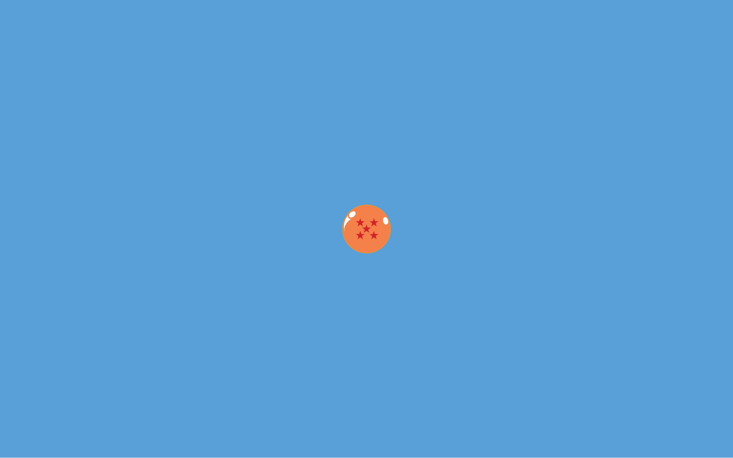 single object, Dragon Ball, blue background, flying, dragonball, simplicity, shape, orange color, copy space, studio shot, nature, no people, outdoors, HD Wallpaper